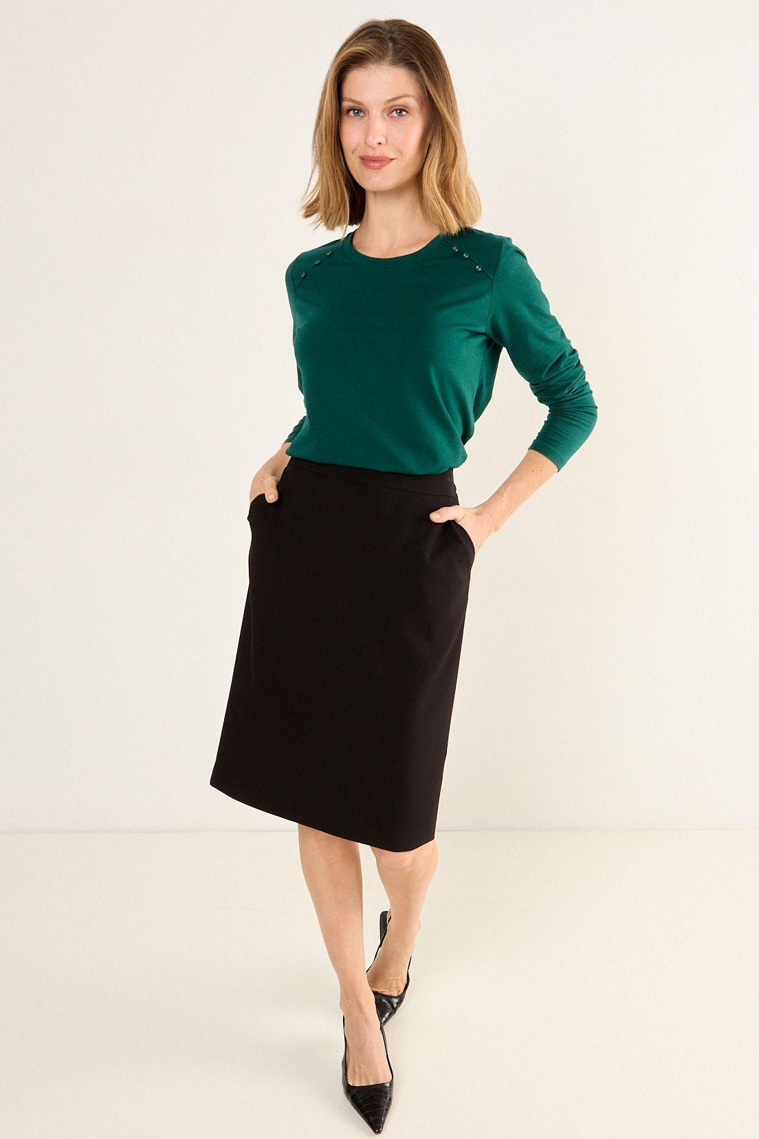 Polera Lisa Verde Oliva Ma Griffe 14202126200107-3