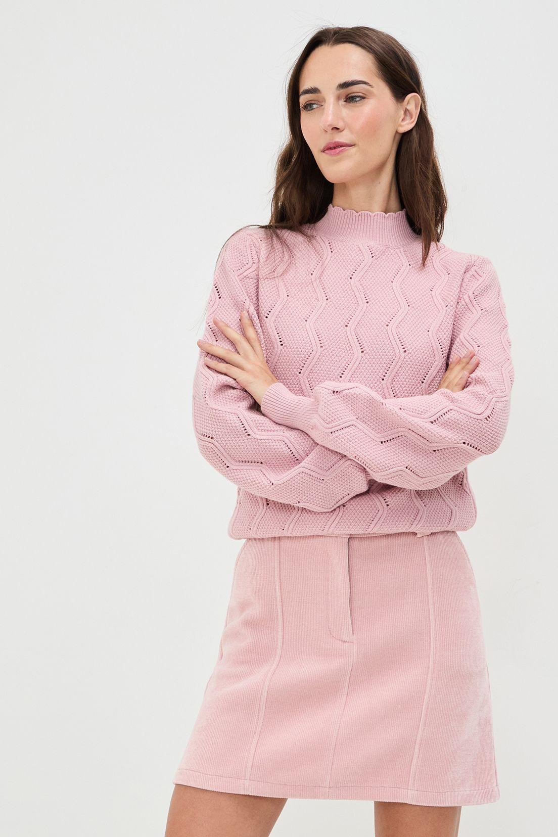 Sweater Liso Rosa 18120125017123-0