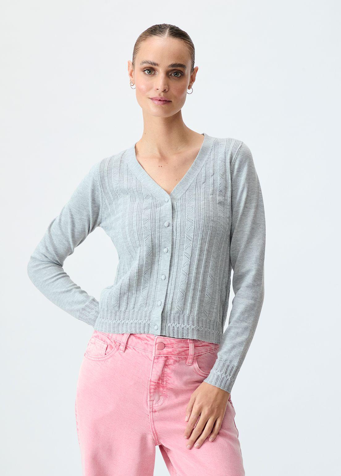 Chaleco Liso Gris 18020125050113-4