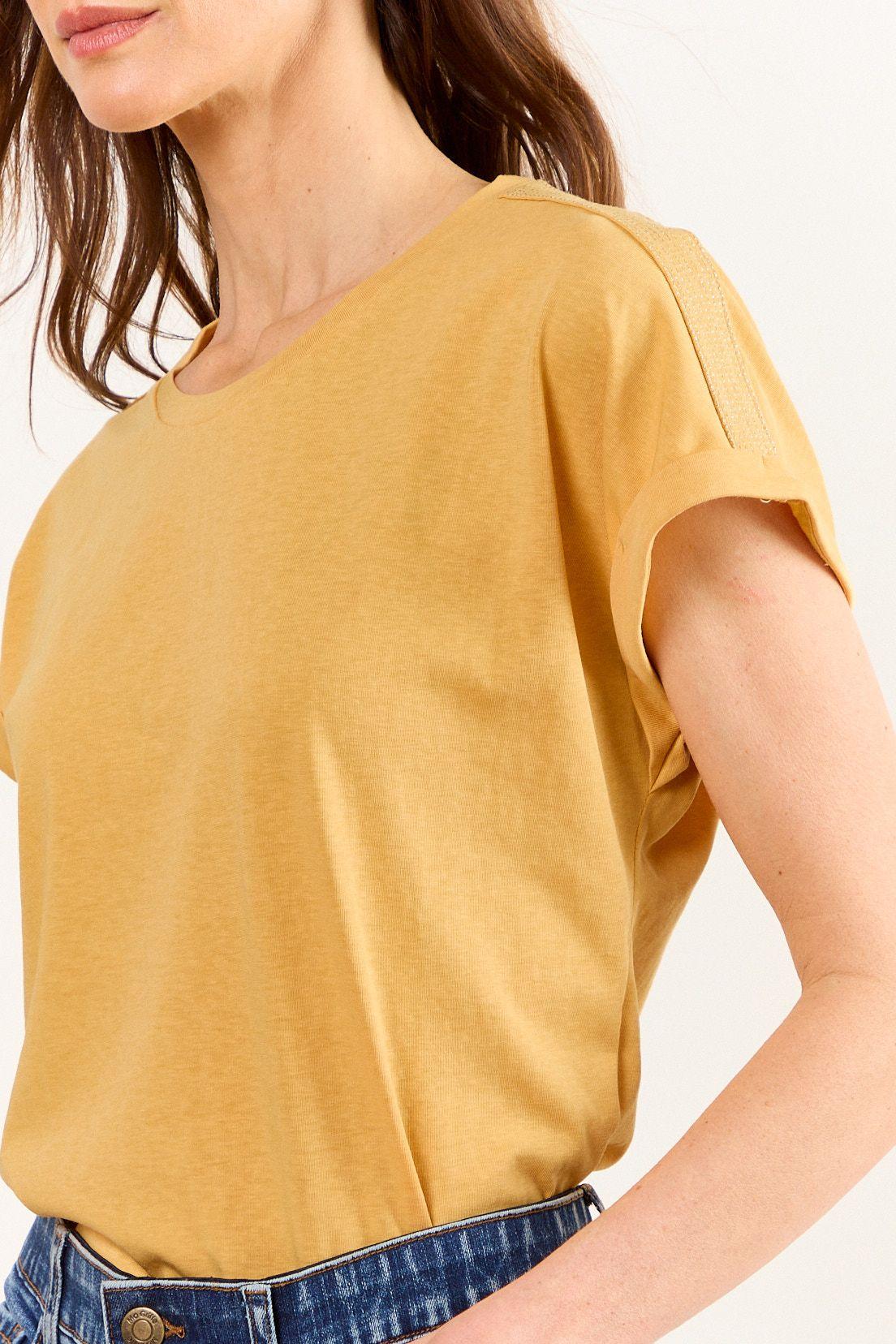 Polera Manga Corta Amarillo Ma Griffe 14202226006108-1