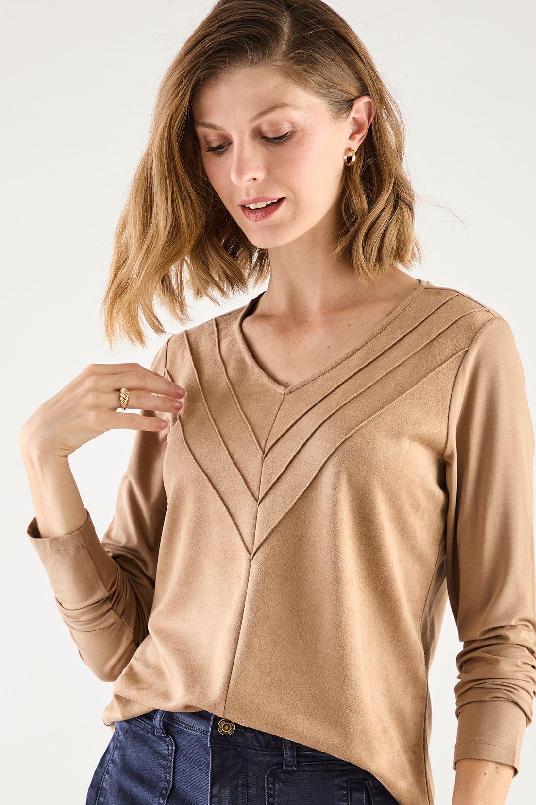 Polera De Suede Cafe 14202125004129-0