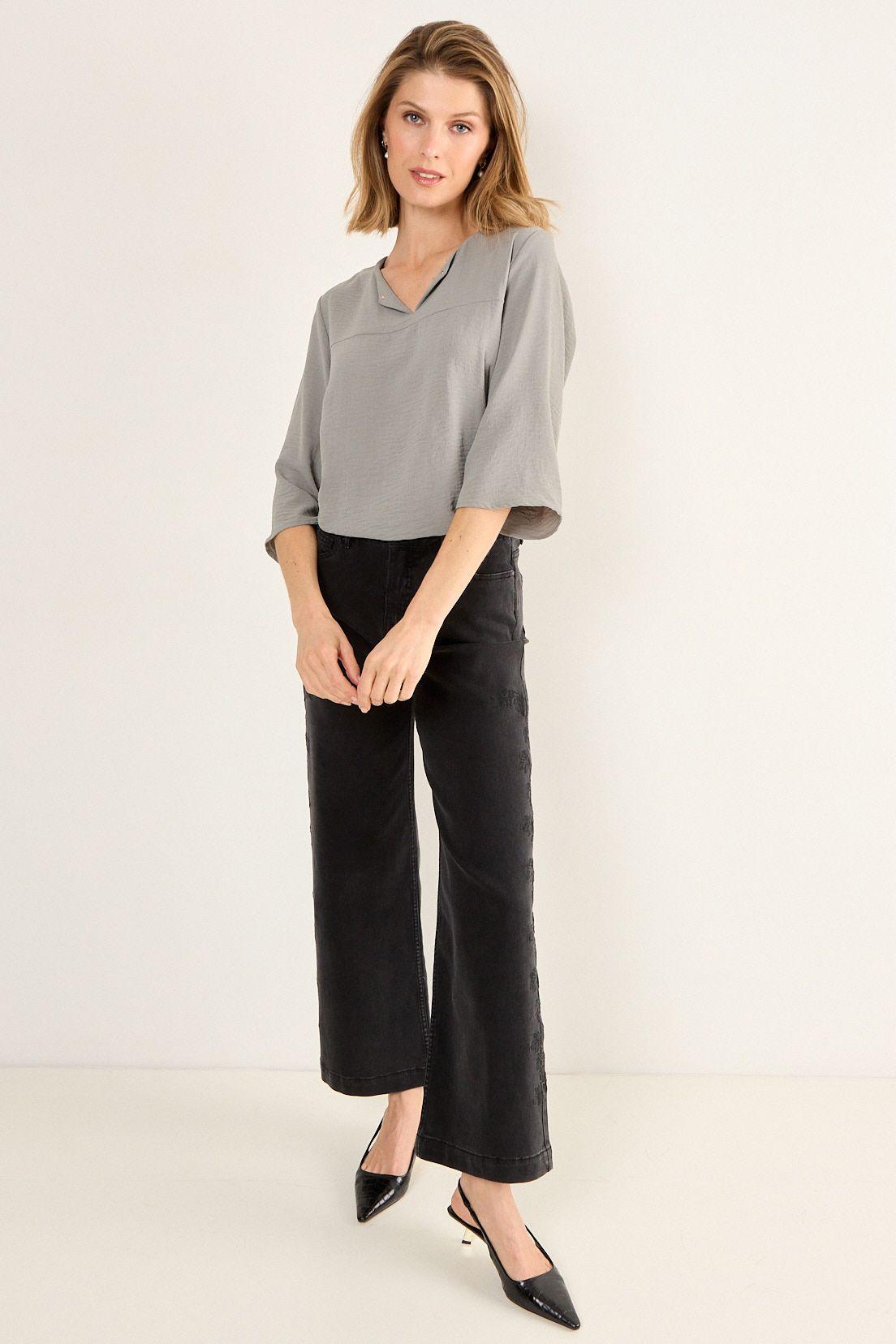 Blusa Escote V Avellana Ma Griffe 14002126051126-3