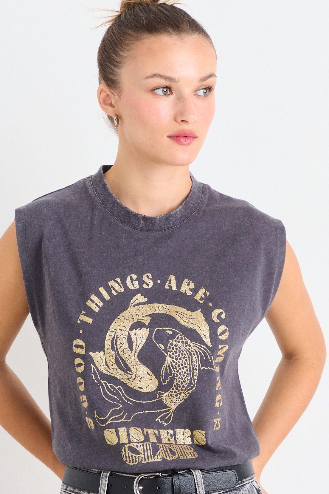 Polera Estampada Gris iO 14620126004163-0