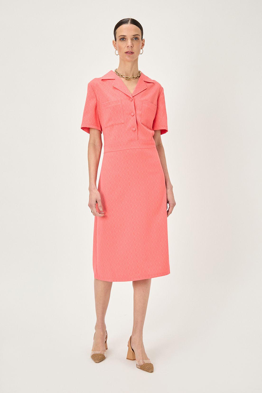 Vestido Bolsillos coral Ma Griffe 13002224054133-0