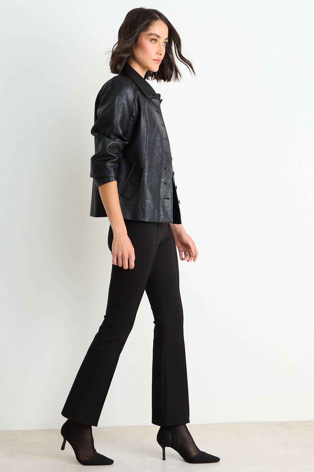 Chaqueta Lisa De Pu Entallada Negro Ash 17507126052102-4