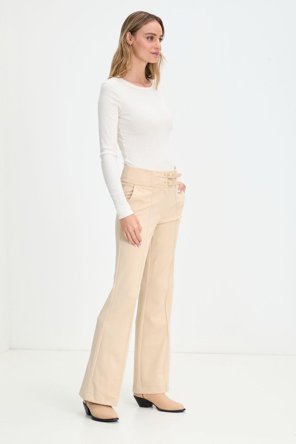 Pantalon Liso Beige 11020125056106-3