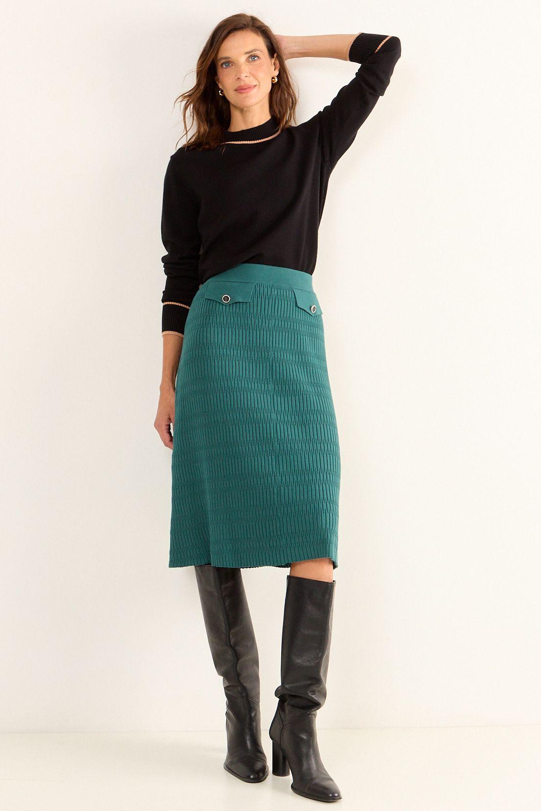 Falta Tejida Turquesa Oscuro Ma Griffe 12002126004107-0