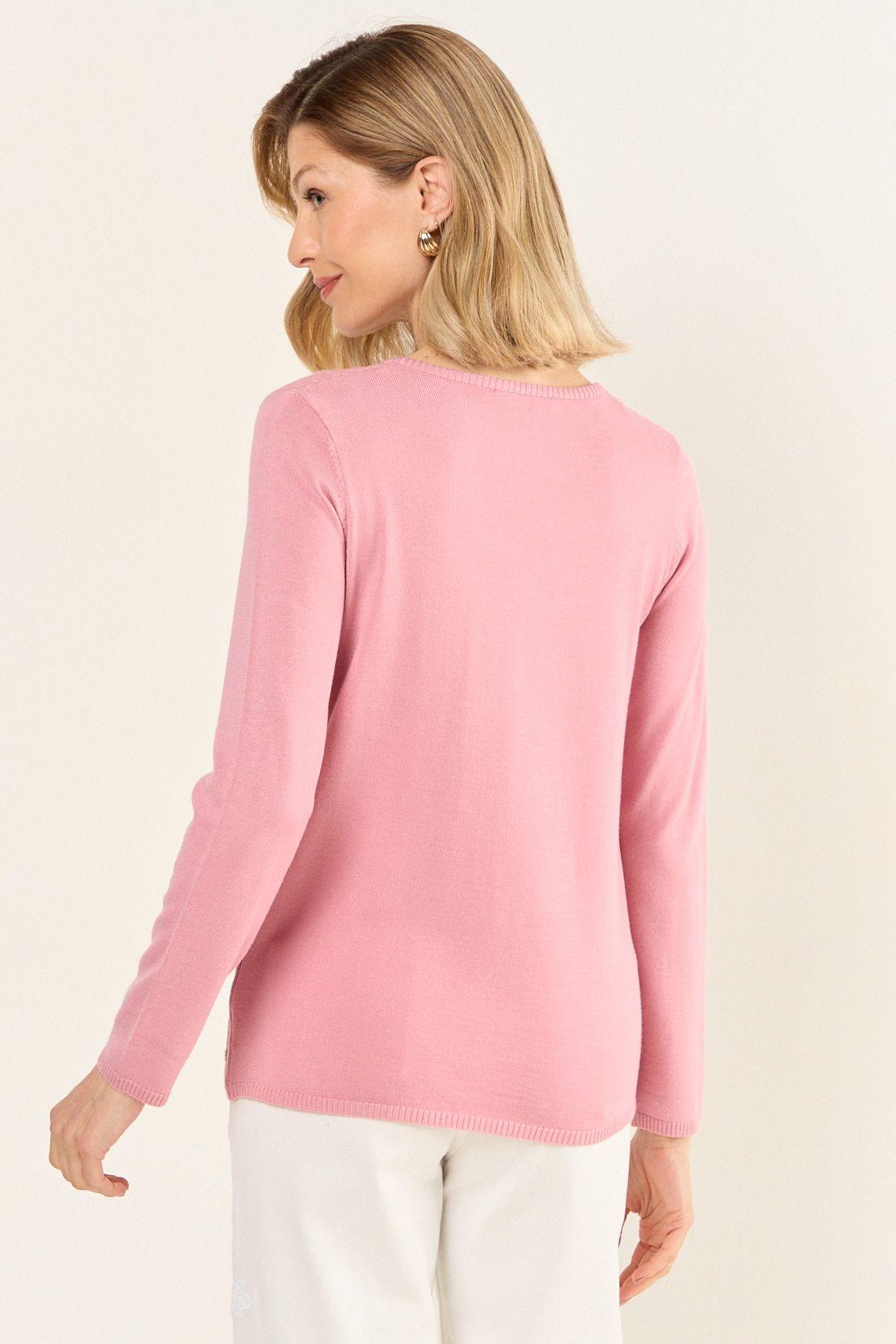 Tejido Cerrado Escote En V Rosa Ma Griffe 18102126001123-2