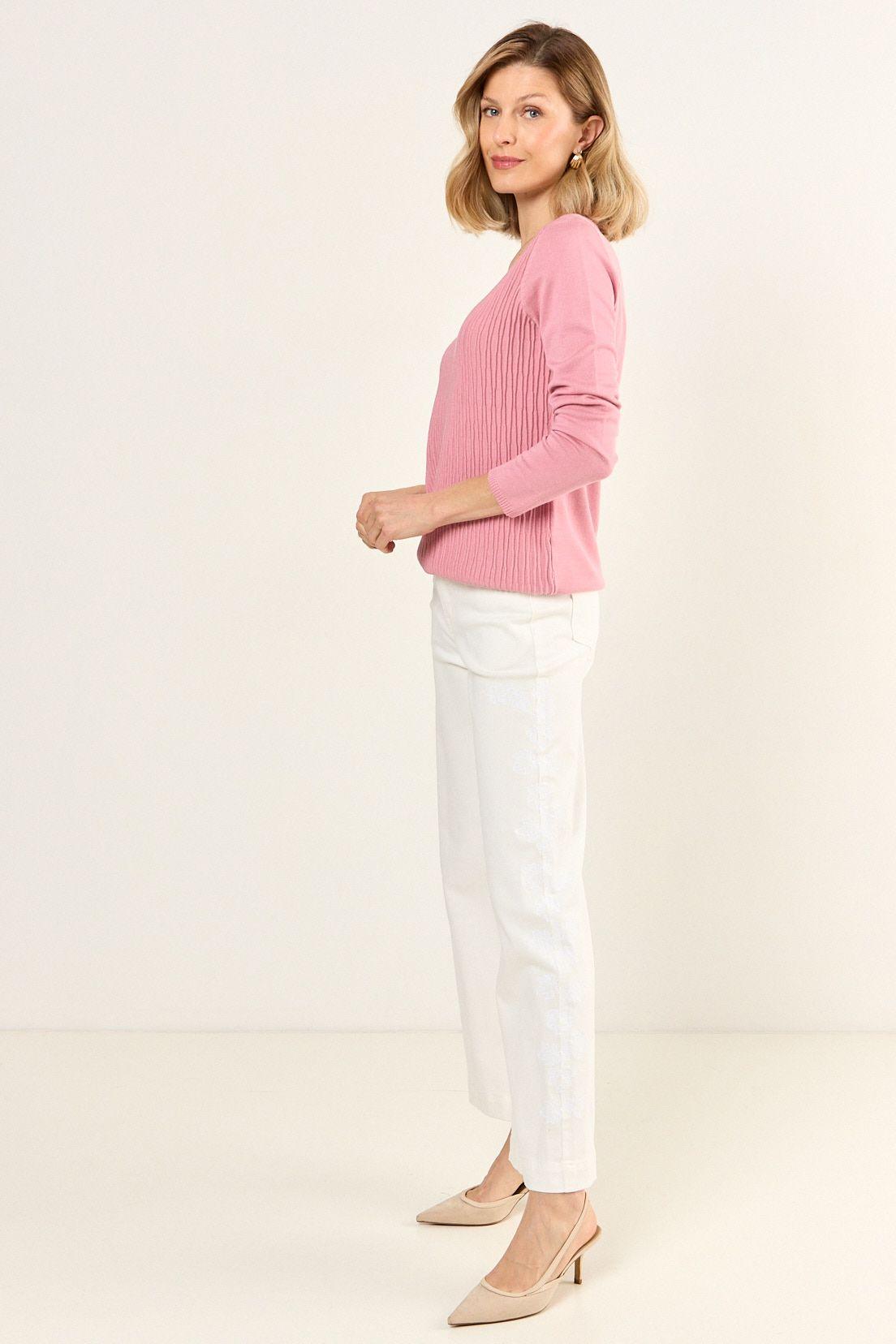 Tejido Cerrado Escote En V Rosa Ma Griffe 18102126001123-4