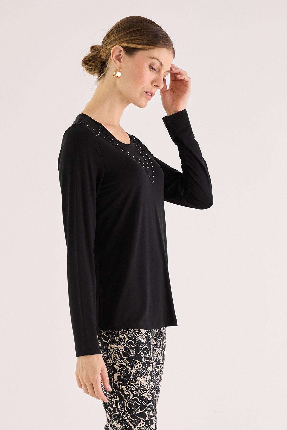Polera Con Strass Negro 14202125006102-2