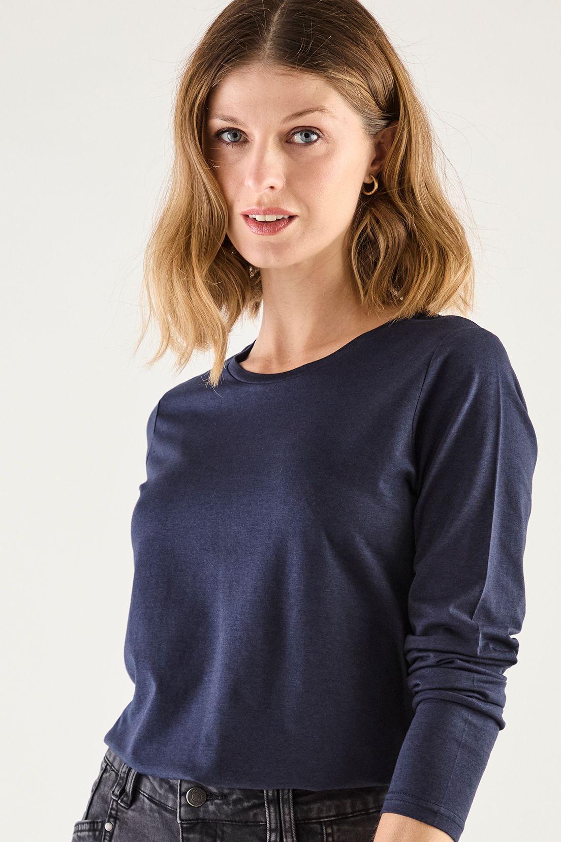 Polera Manga Larga Azul Ma Griffe 14202125200104-1