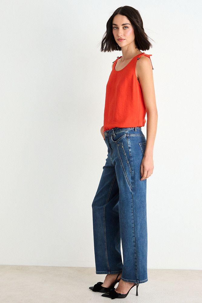 Blusa Lisa Sin Mangas Rojo Ash 14007126051103-4