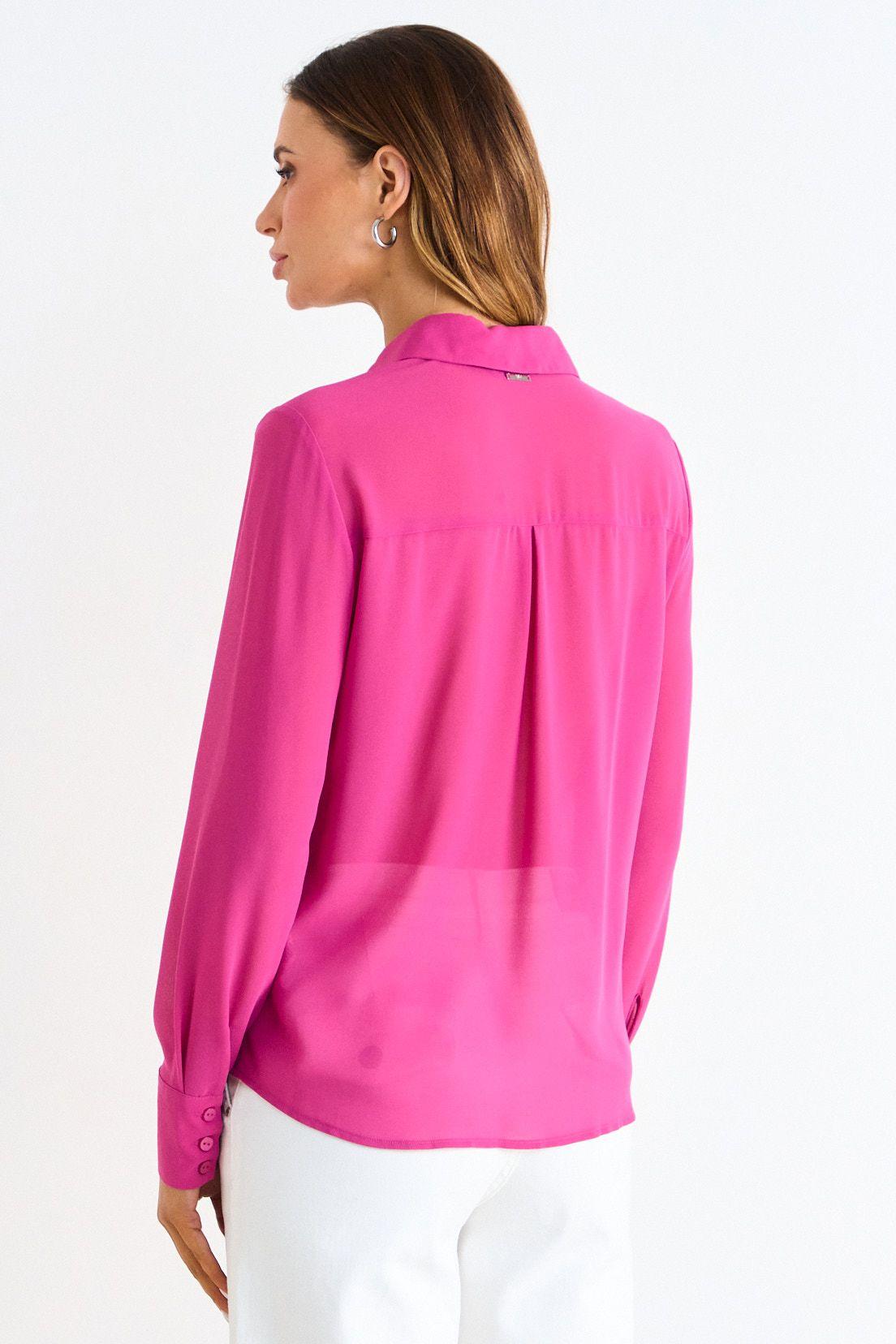Blusa Camisera Manga Larga Fucsia Ash 14007126010116-2