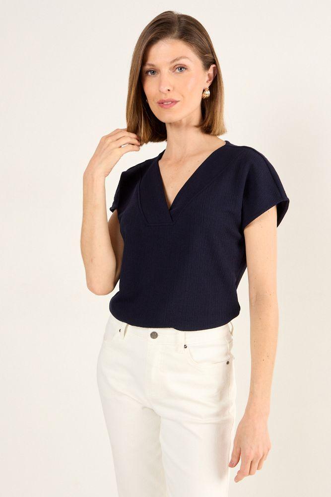 Polera Lisa Azul Ma Griffe 14204225032104-0