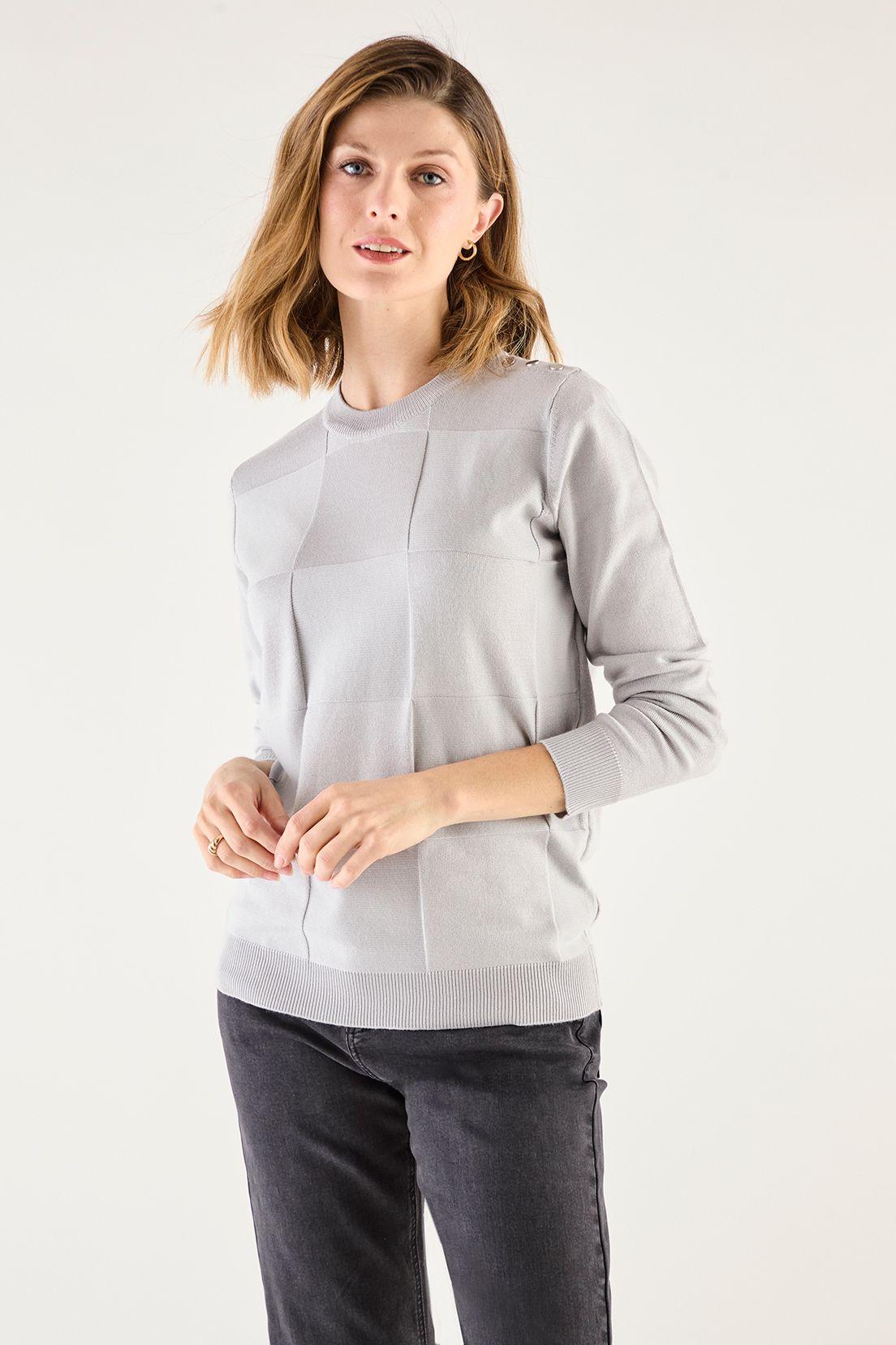 Sweater Liso Gris 18104125003113-0