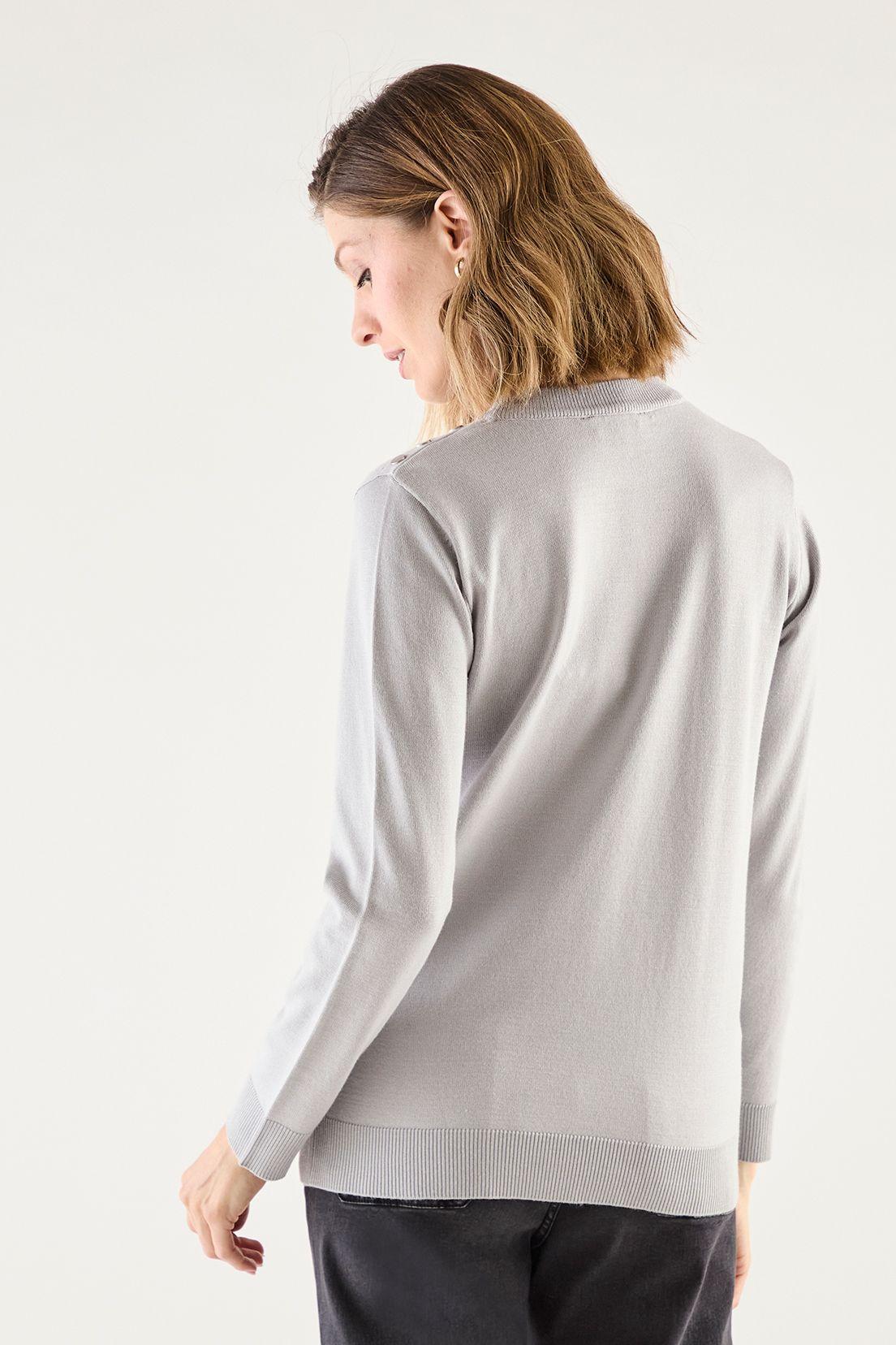 Sweater Liso Gris 18104125003113-2