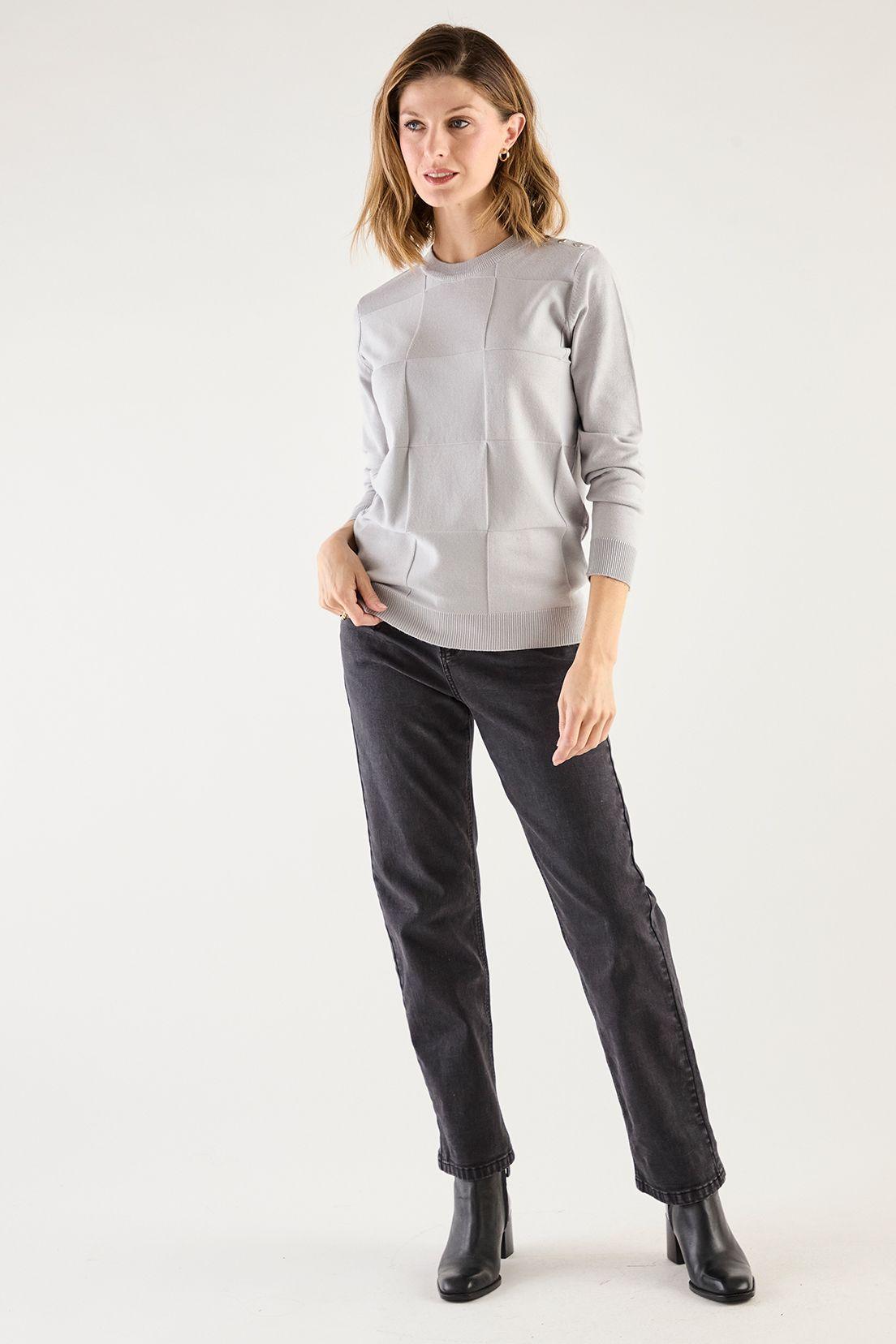 Sweater Liso Gris 18104125003113-4