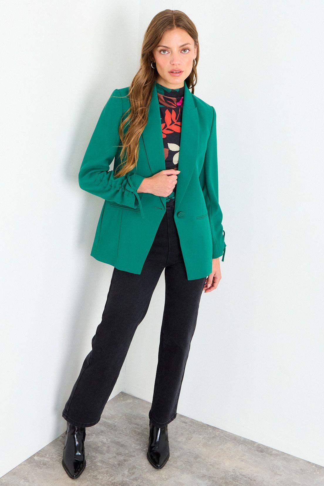 Blazer Liso Verde Esmeralda iO 16020126007107-4