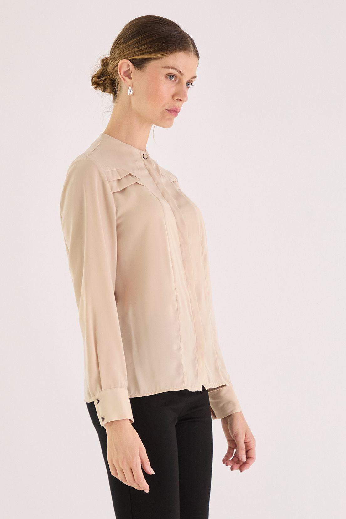 Blusa Escote Cerrado Beige 14002125054106-1