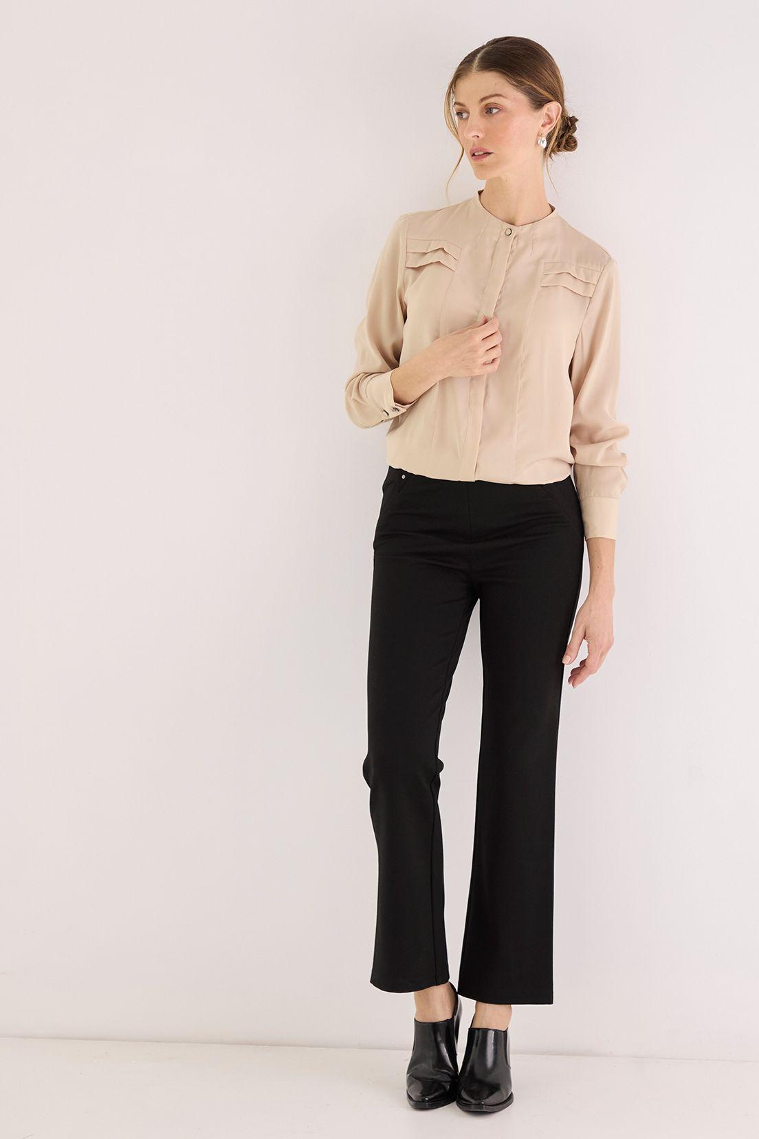 Blusa Escote Cerrado Beige 14002125054106-3