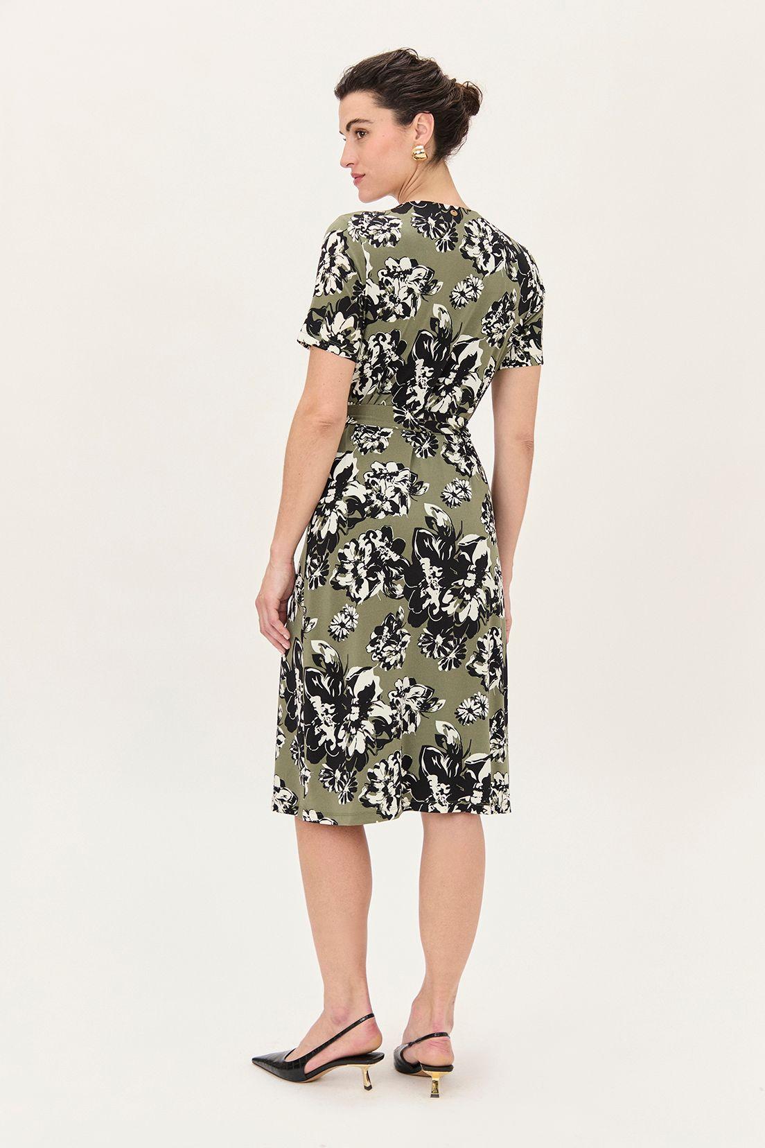 Vestido Escote En V Estampado Negro Ma Griffe 13102224002102-3