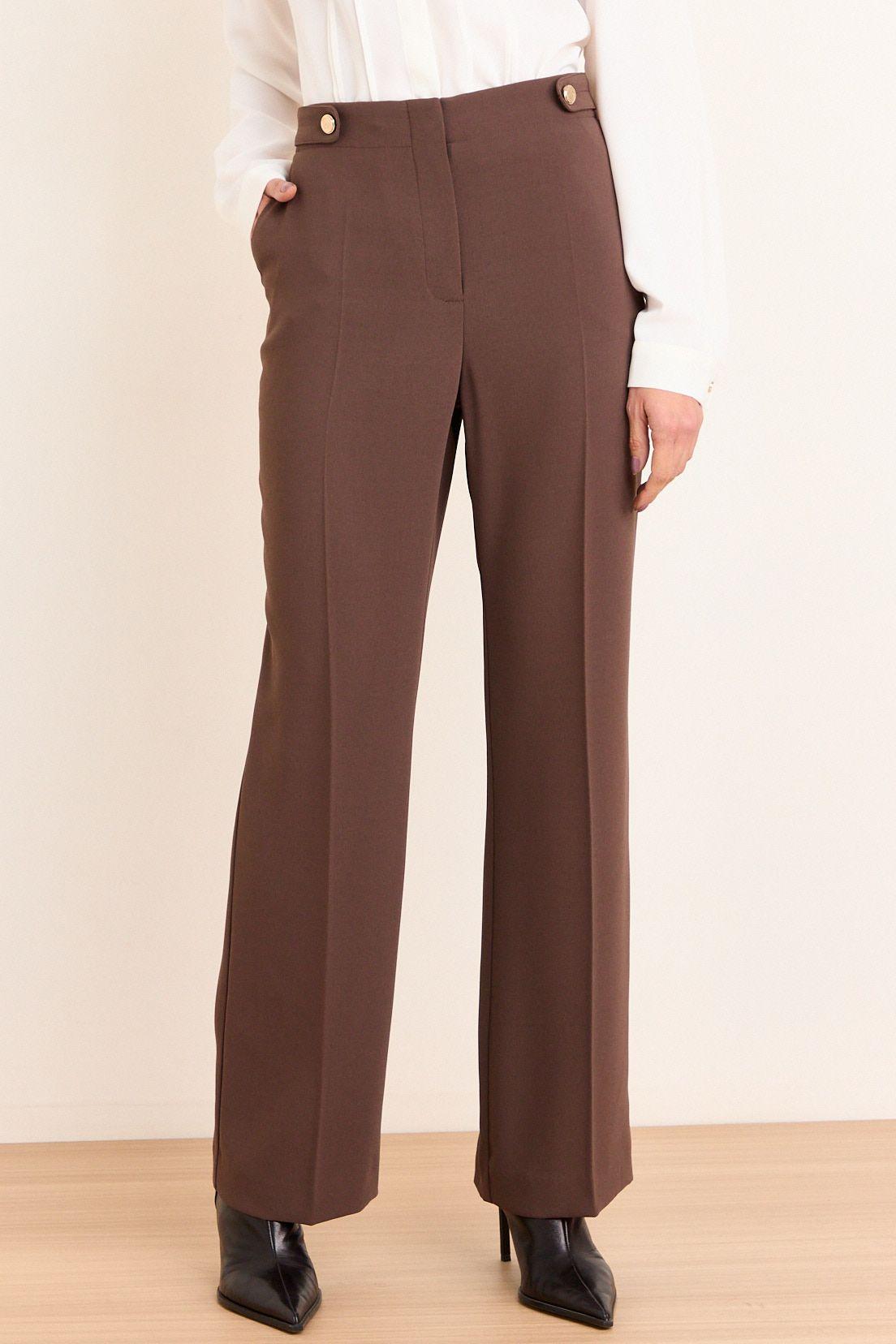 Pantalon Formal Wide Café Ma Griffe 11002226050109-1