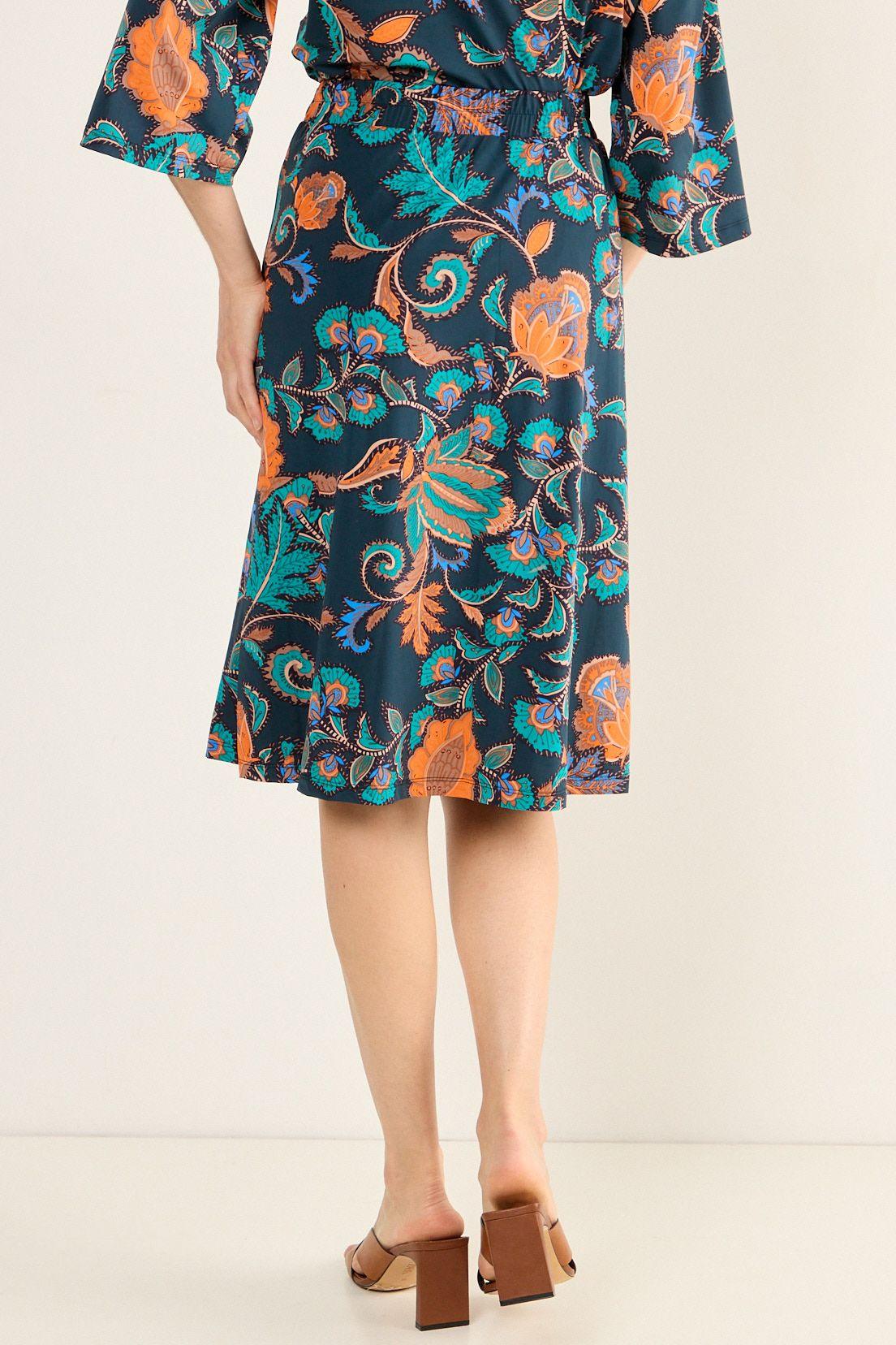 Falda En A Con Hebillas Azul Ma Griffe 12102126001104-3