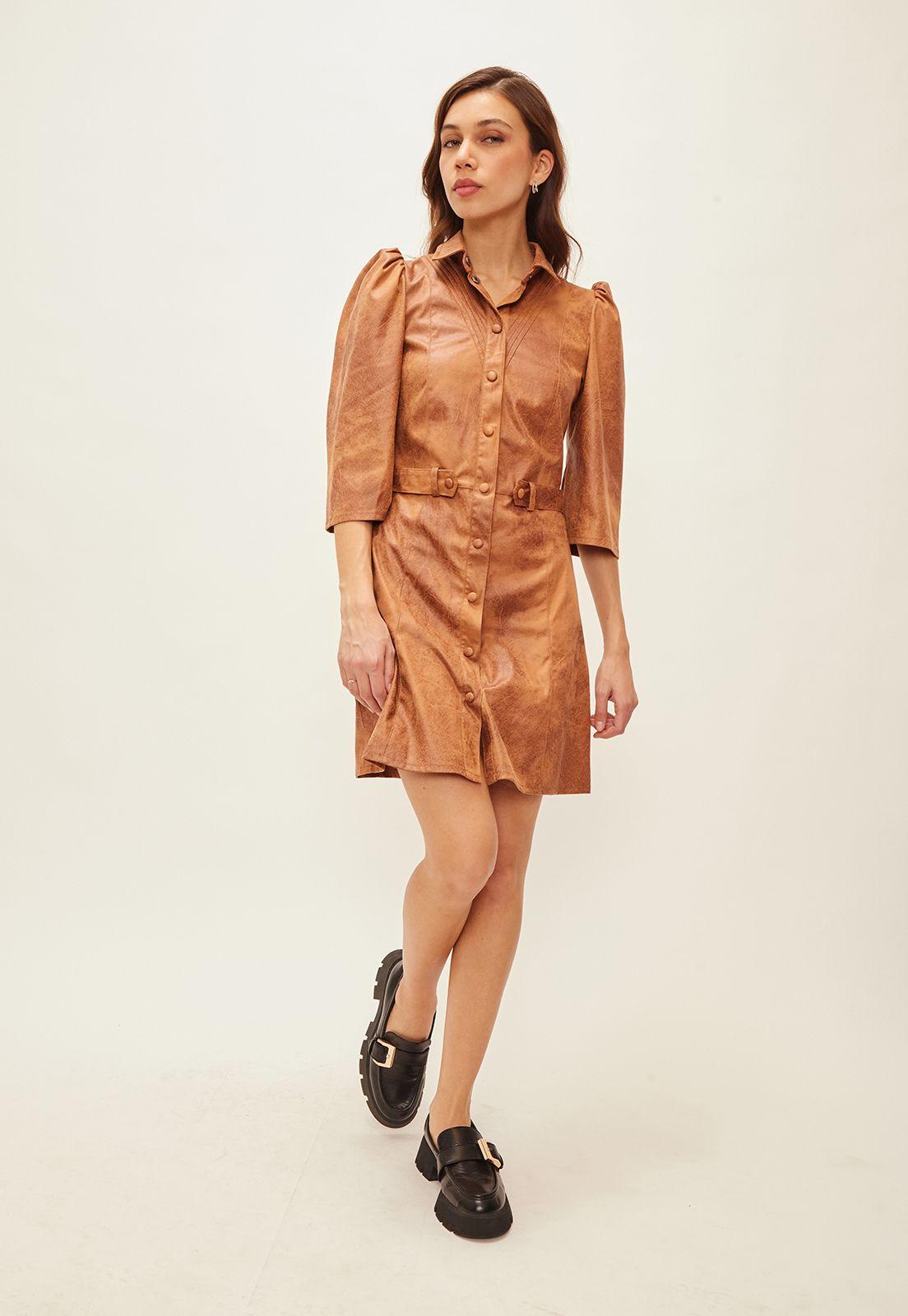 Vestido Liso Cafe iO 13020124052129-0