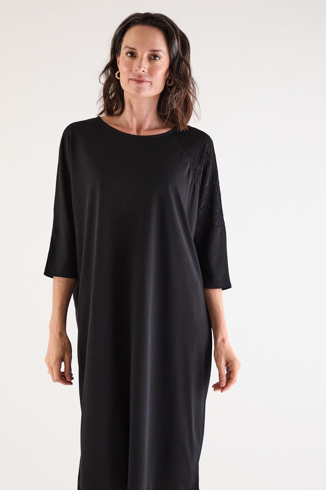 Vestido Liso Negro 13002125050102-0