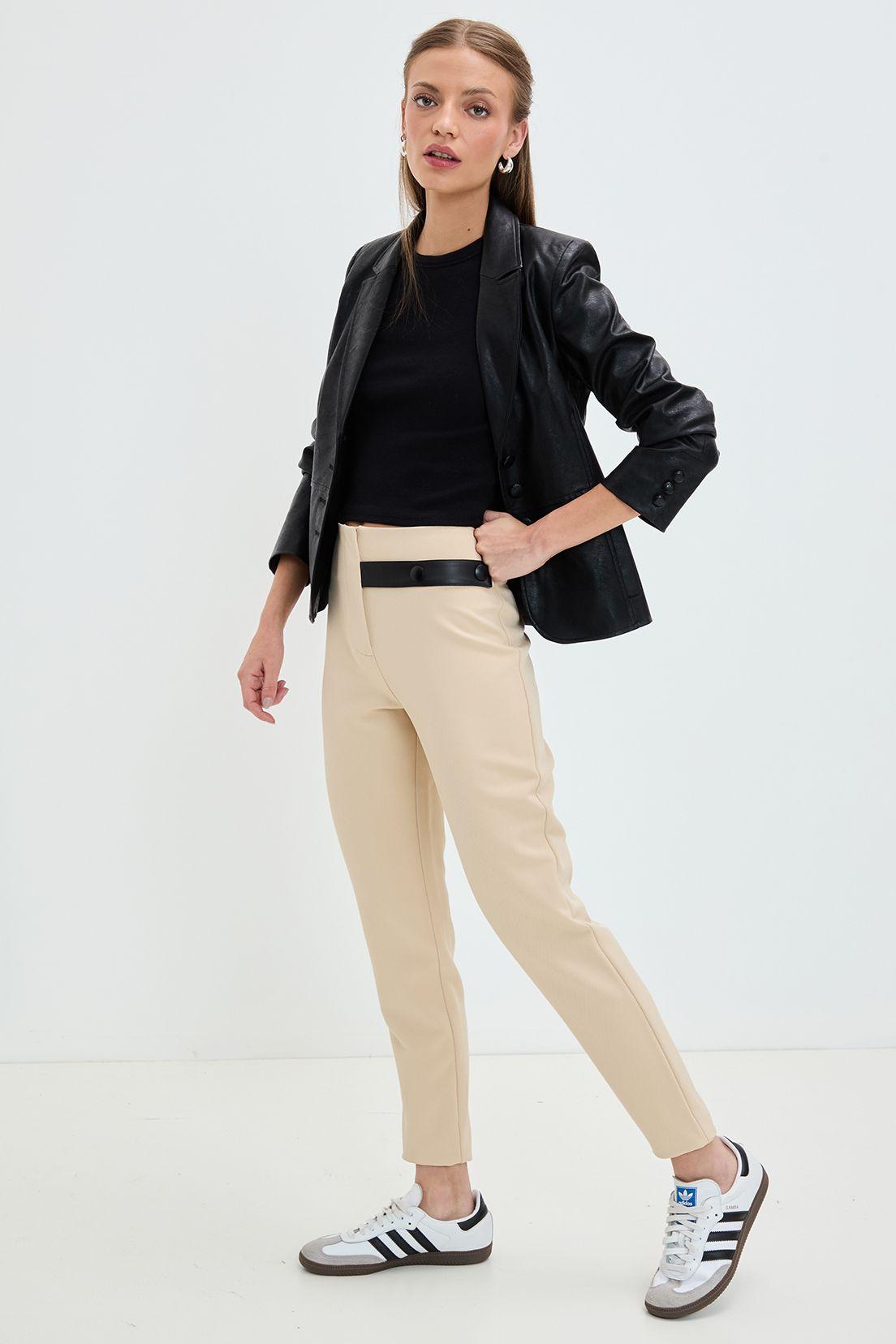 Pantalon Liso Beige 11020125012106-2
