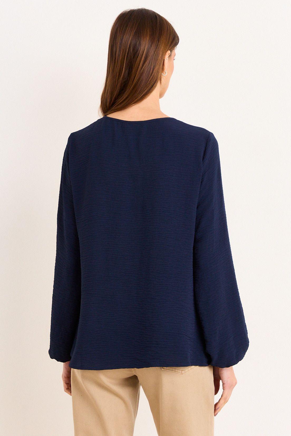 Blusa Escote Redondo Azul Ma Griffe 14002226002104-2