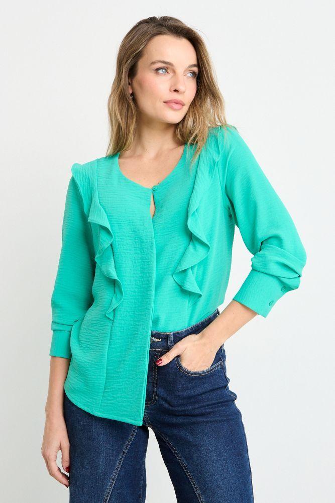 Blusas Manga Larga Verde Ash 14007225003217-0