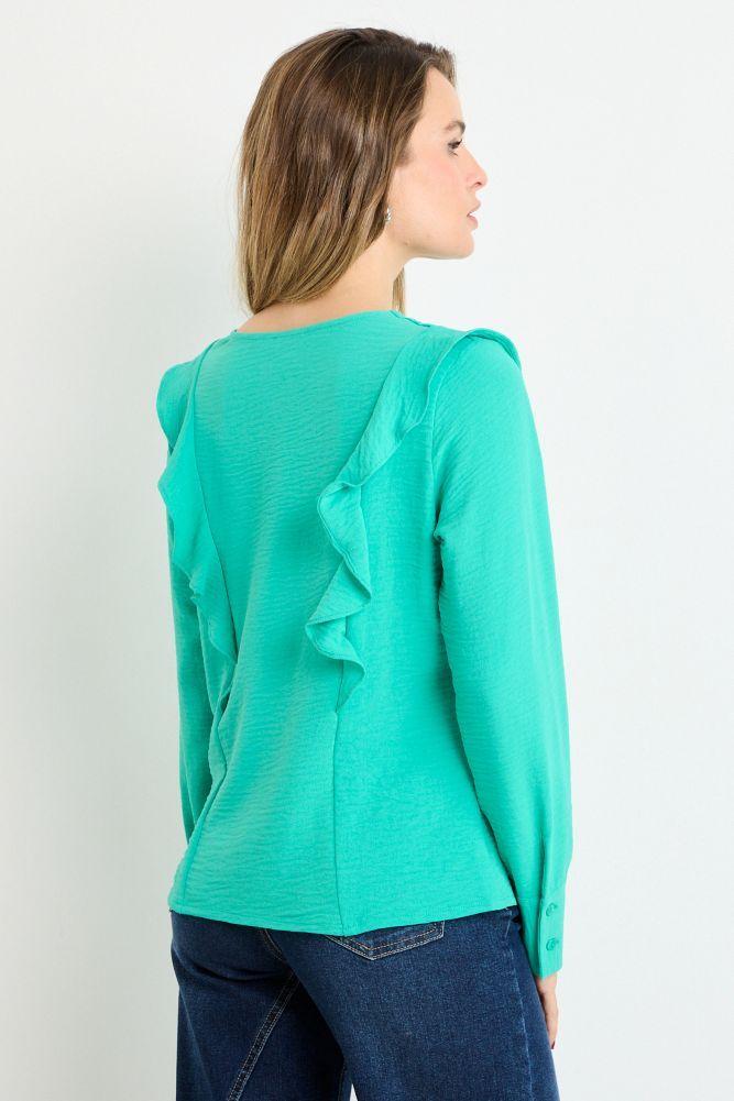 Blusas Manga Larga Verde Ash 14007225003217-2