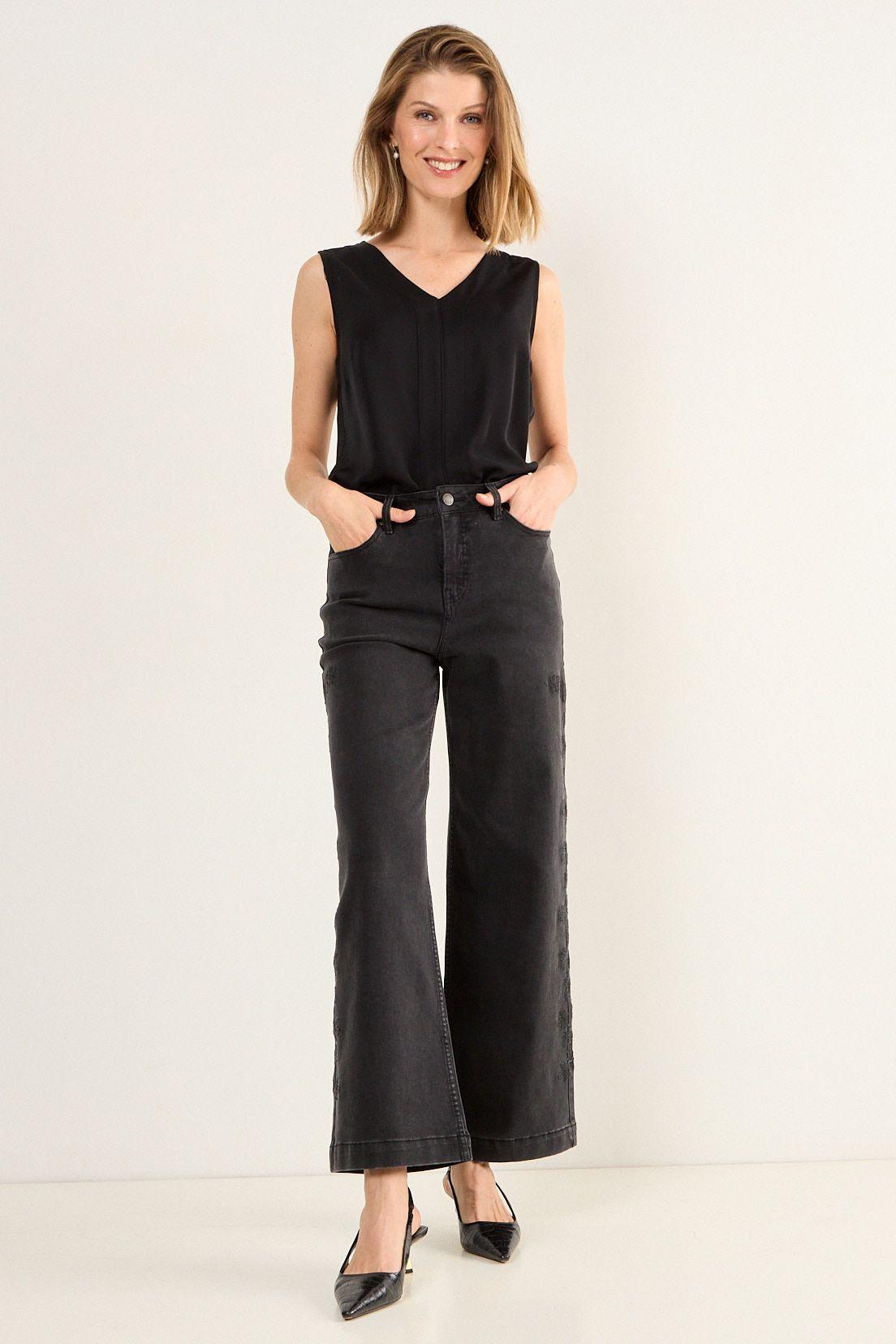 Jeans Flare Negro Ma Griffe 11302126002102-0