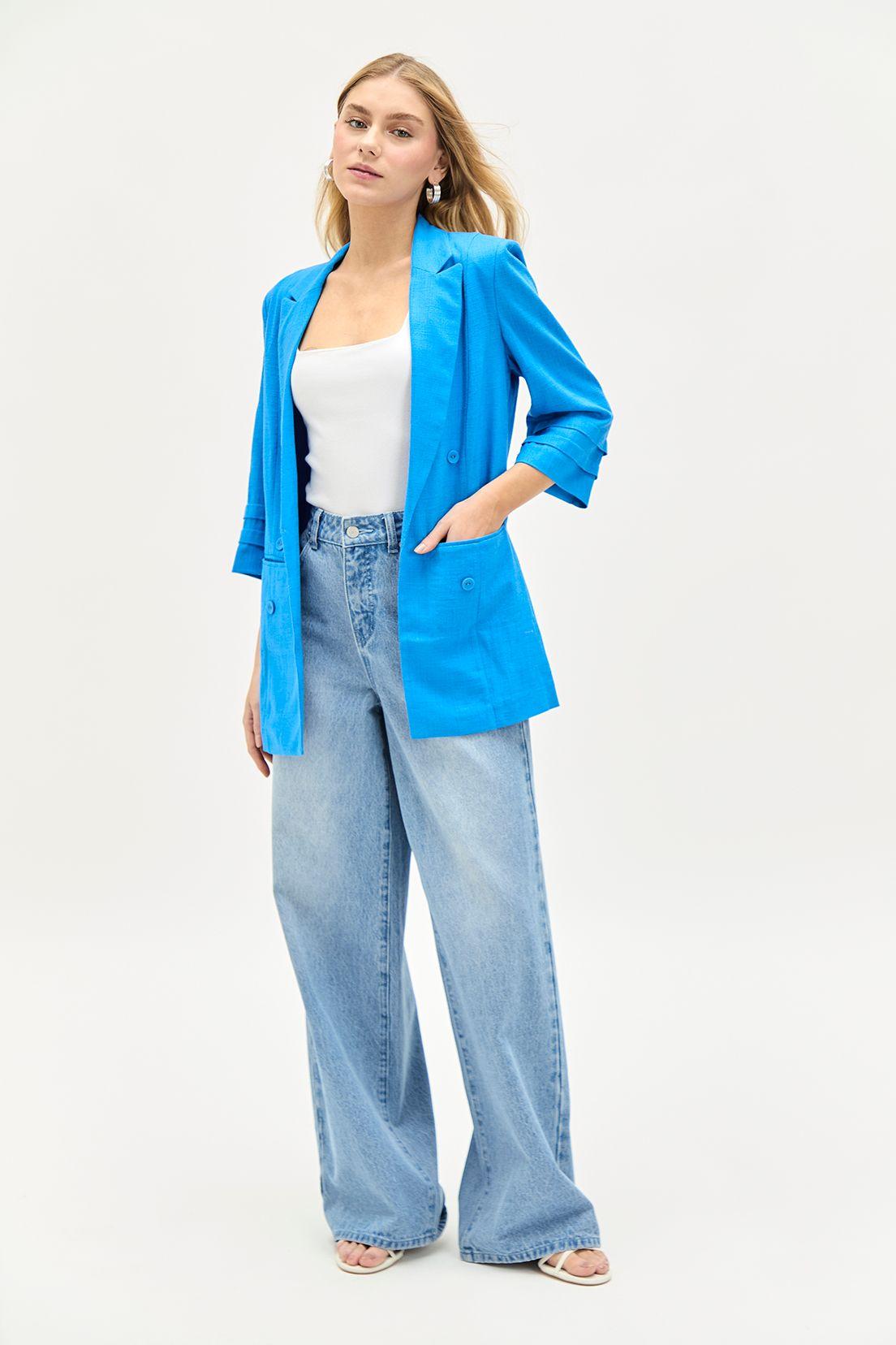 Blazer Liso Azul iO 16020224056134-0
