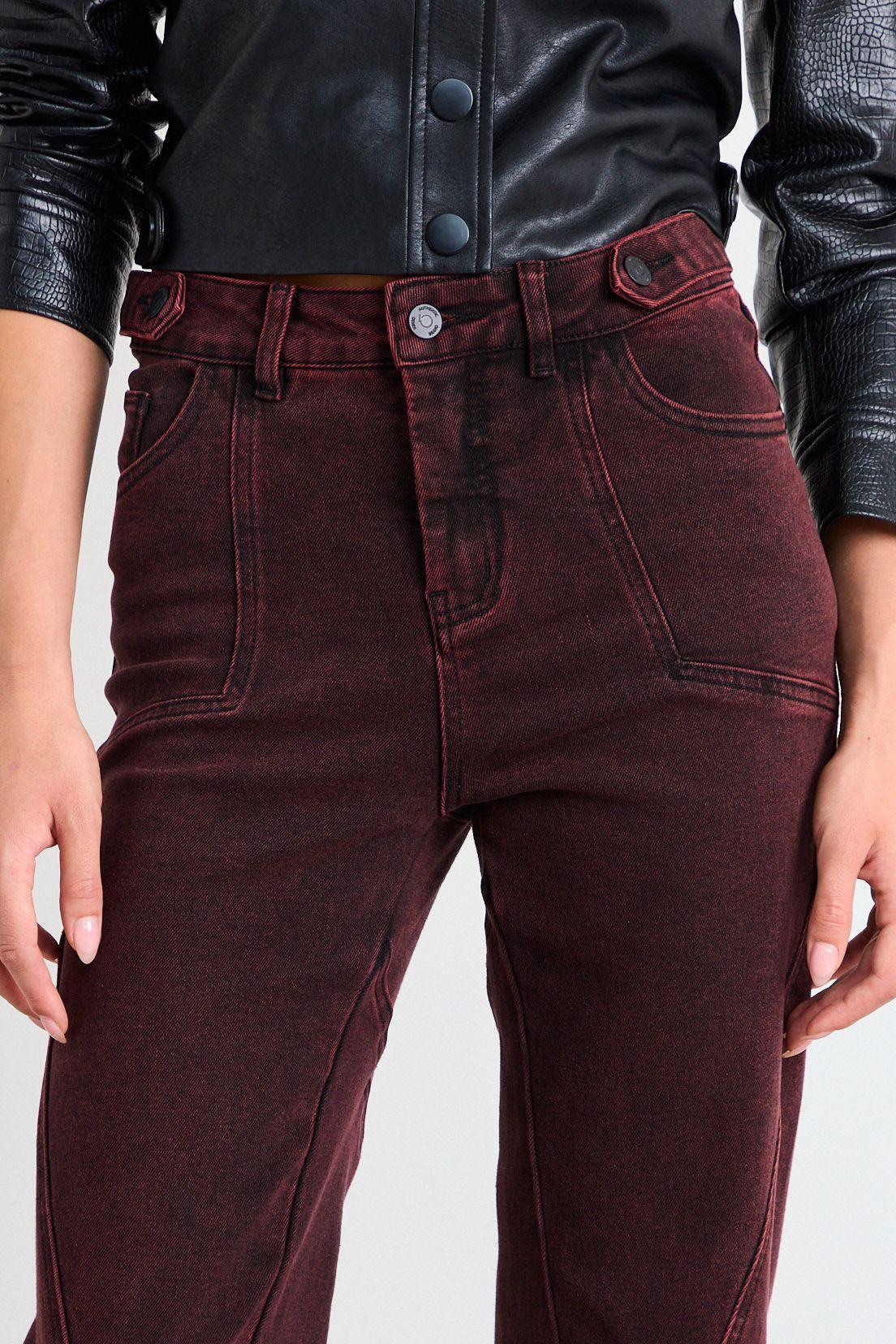 Jeans Liso Burdeos iO 11320126009112-2