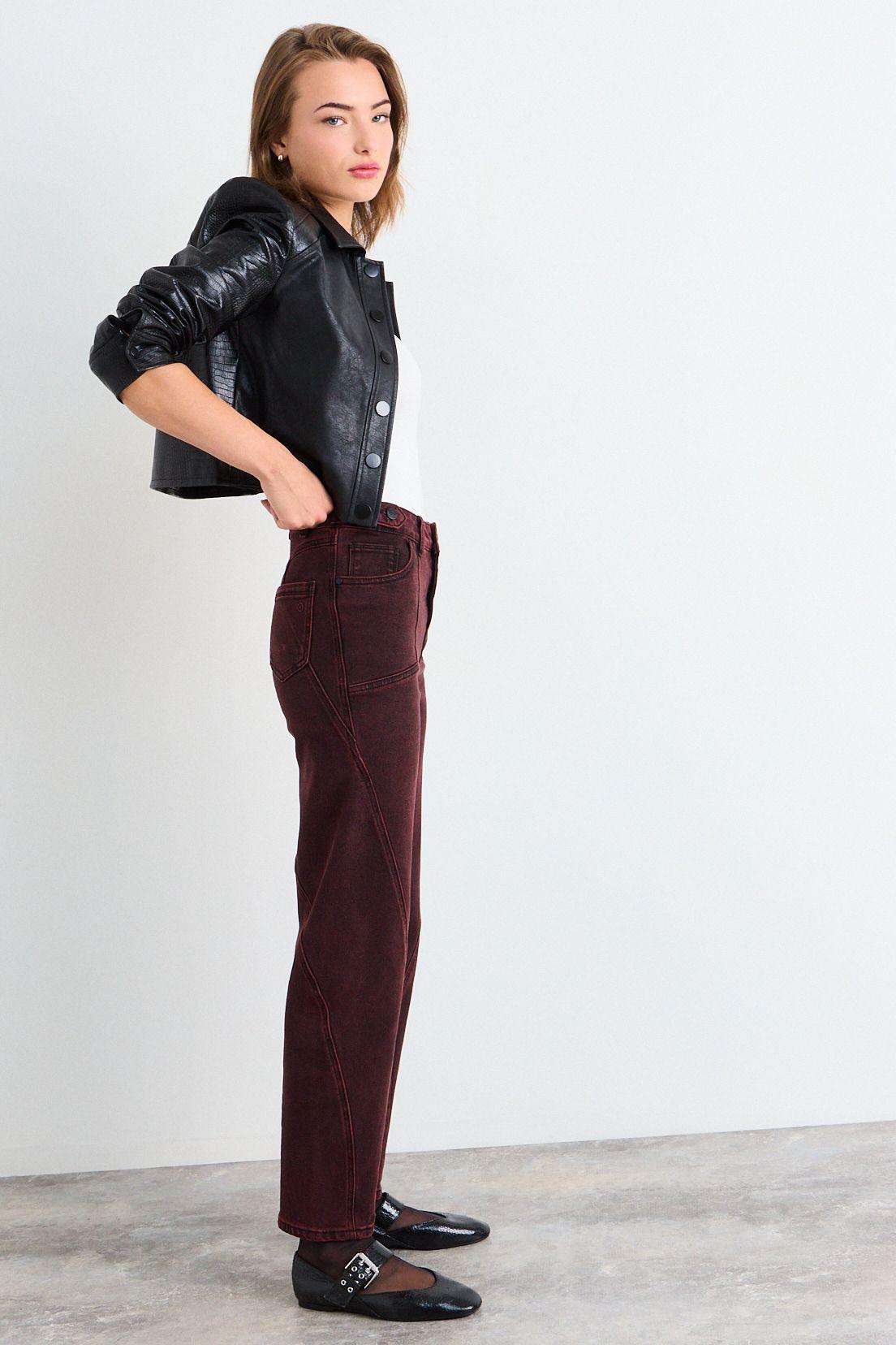 Jeans Liso Burdeos iO 11320126009112-4