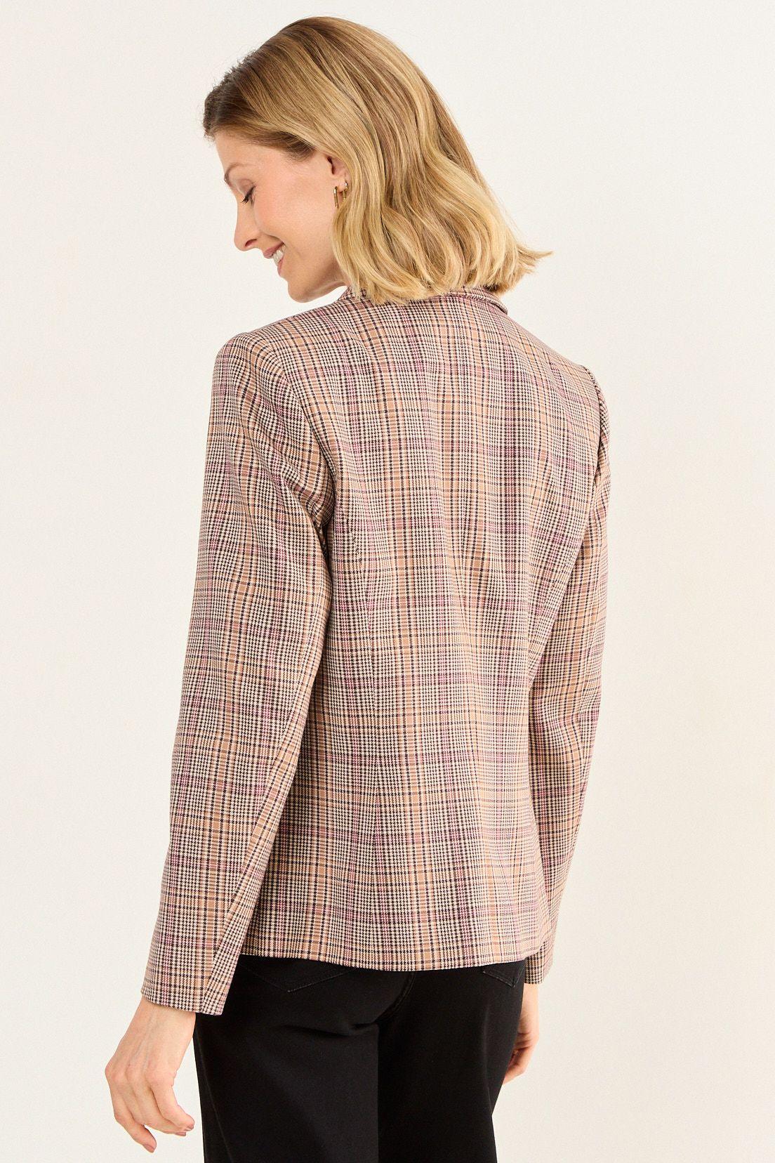 Blazer Diseño Cuadrille Café Ma Griffe 16102126051109-2