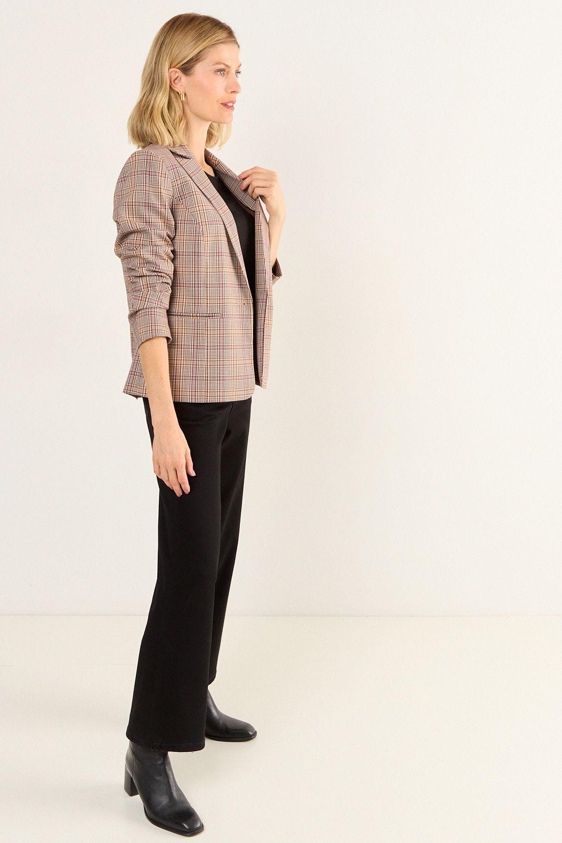 Blazer Diseño Cuadrille Café Ma Griffe 16102126051109-4