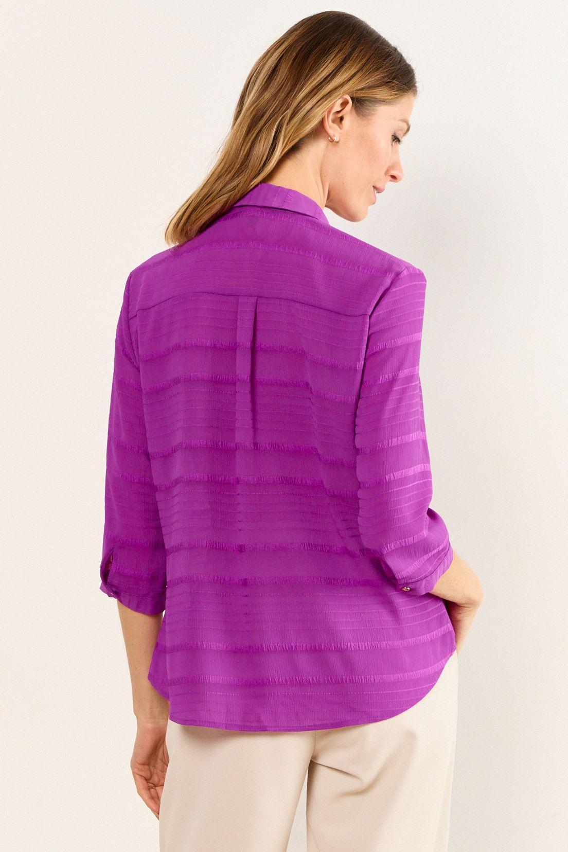 Blusa Camisera Textura Morado Ma Griffe 14002226052121-2