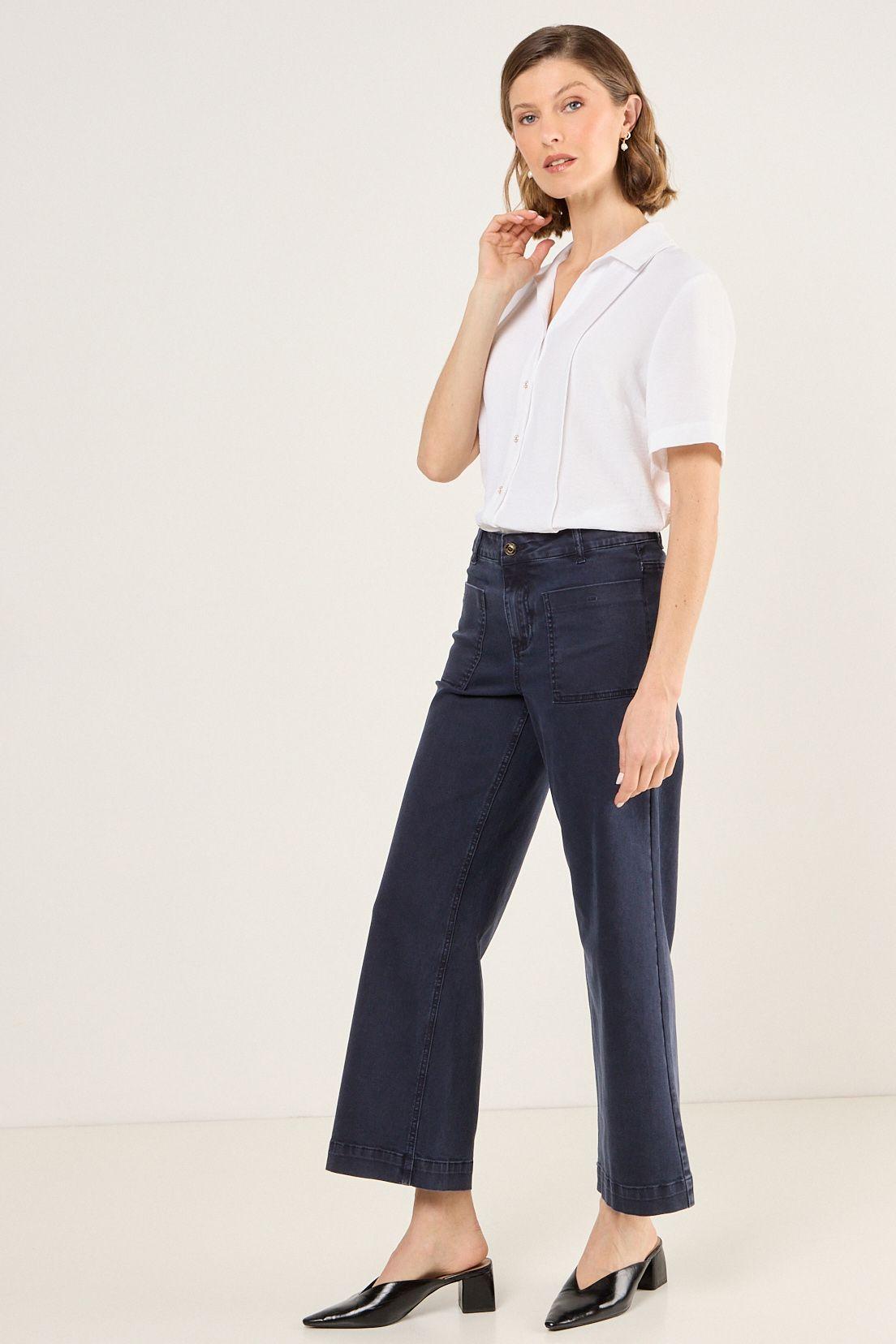 Jeans Wide Color Azul Ma Griffe 11302225009104-4