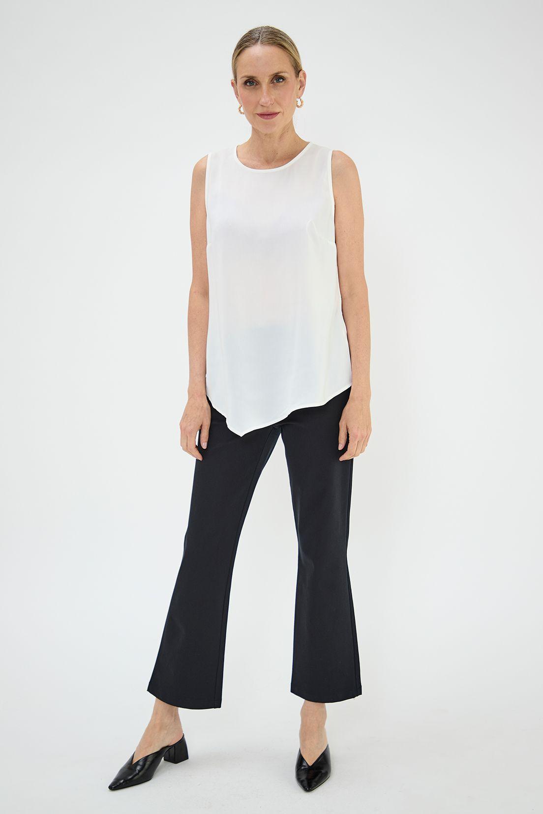 Blusa Sin Mangas Asimetrica Crudo Ma Griffe 14002125050105-0