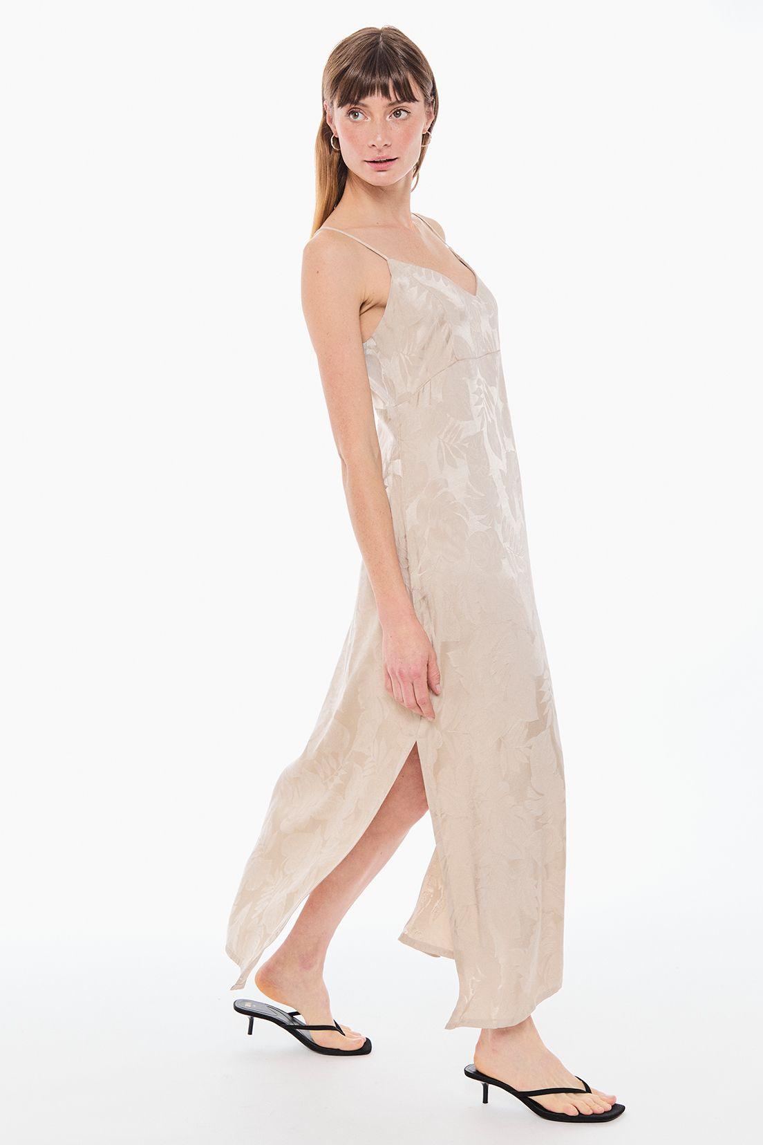 Vestido Largo Liso Beige Ash 13476224051106-4