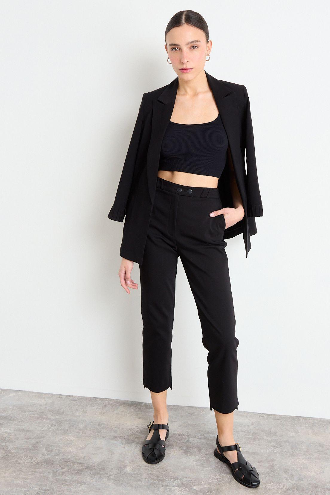 Pantalon Liso Negro iO 11020225020102-0