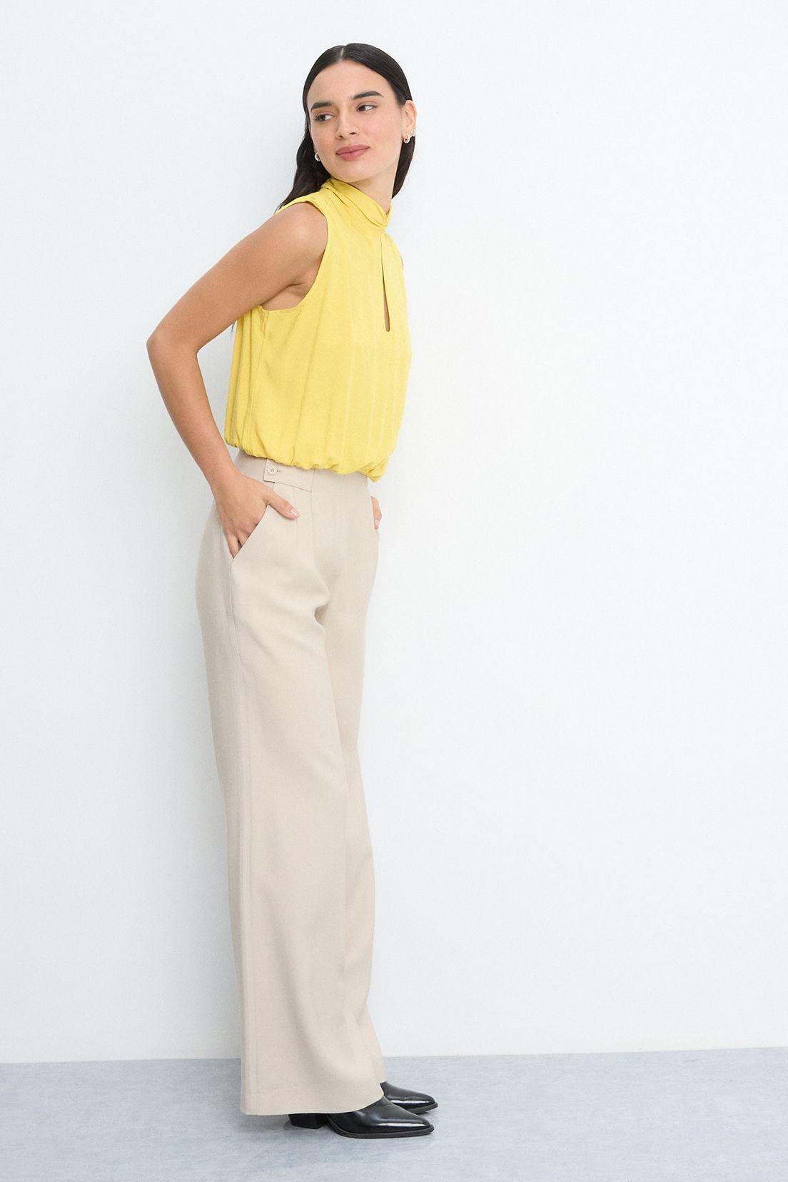 Blusas Sin Manga Amarillo iO 14020225060108-4