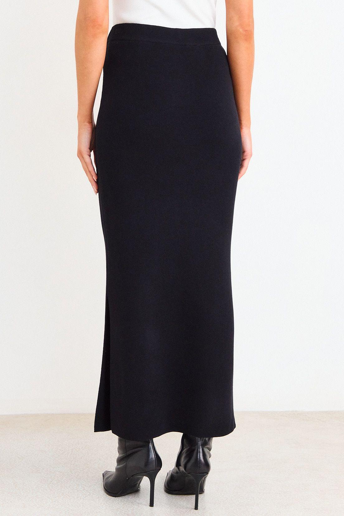 Falda Tejida Lisa Negro Ash 12307126090102-3