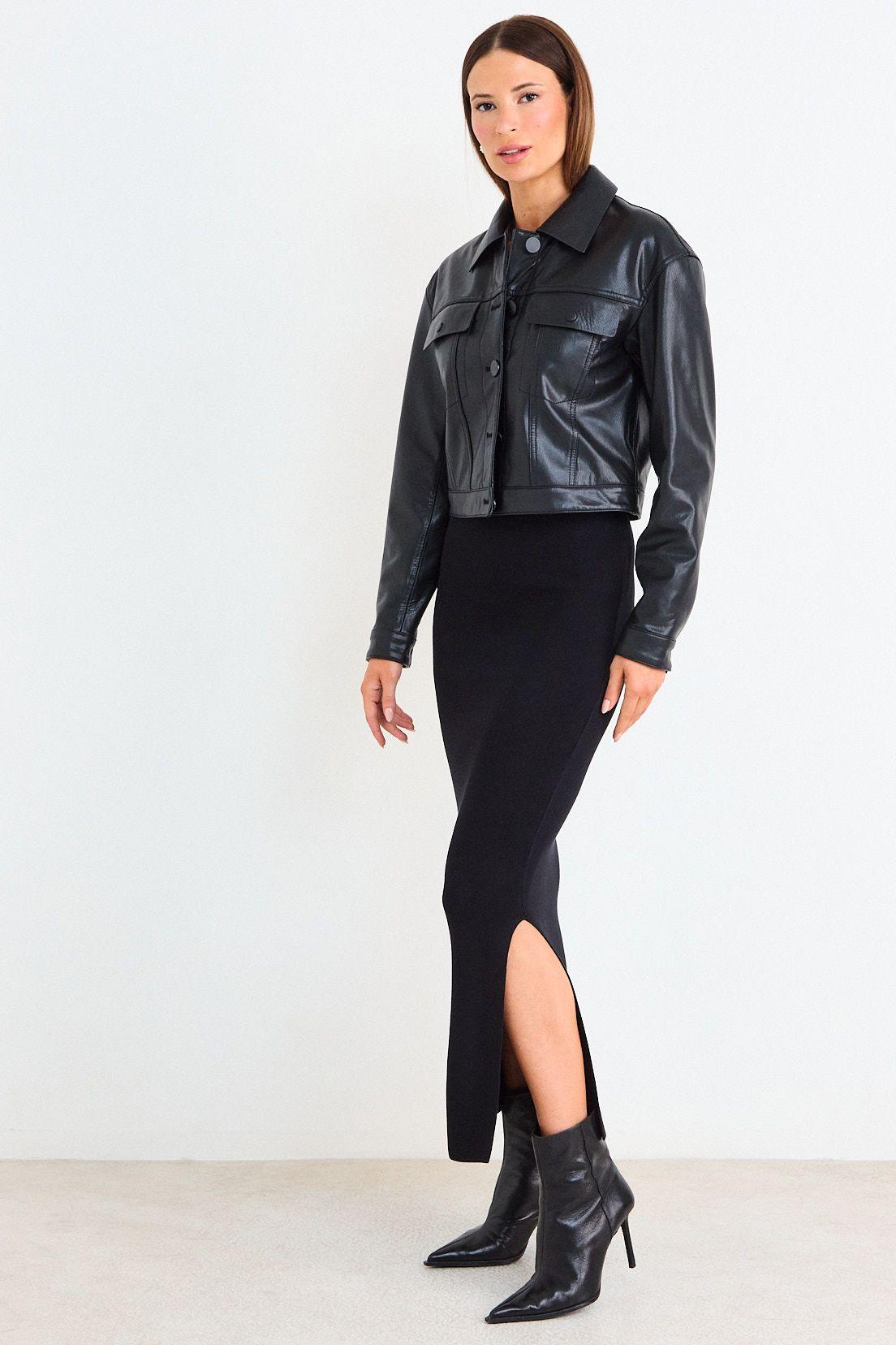 Falda Tejida Lisa Negro Ash 12307126090102-4