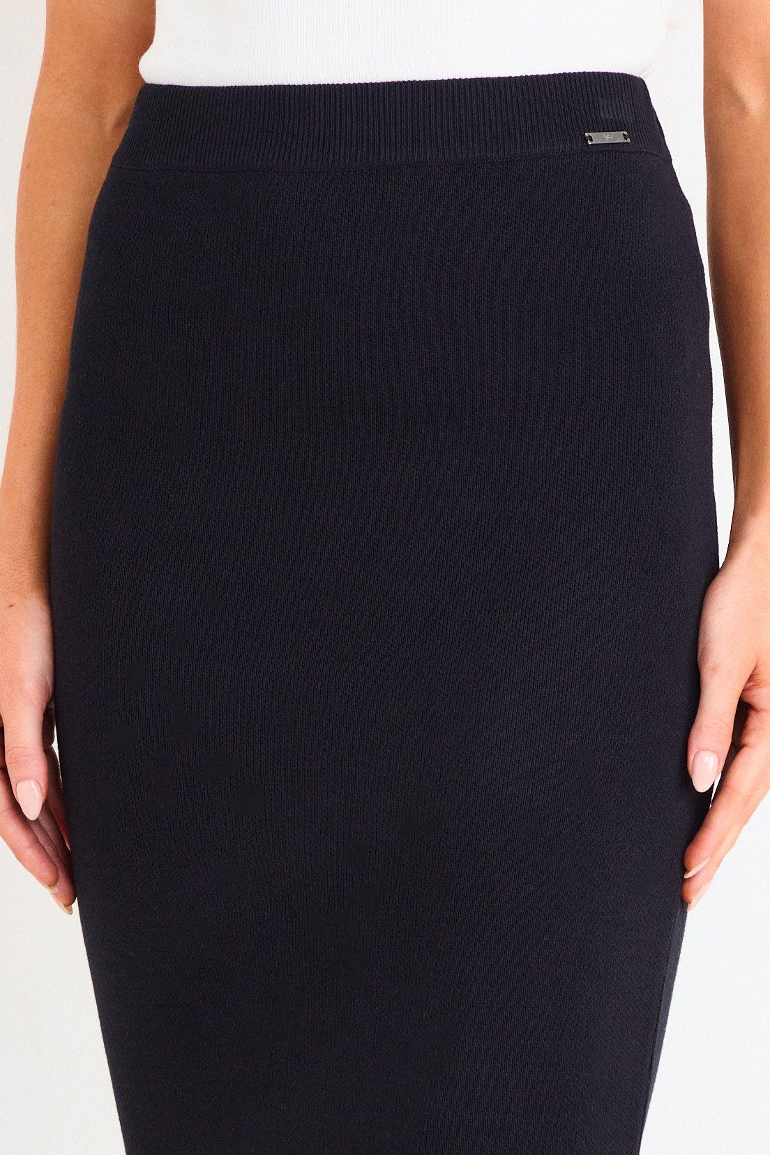 Falda Tejida Lisa Negro Ash 12307126090102-2