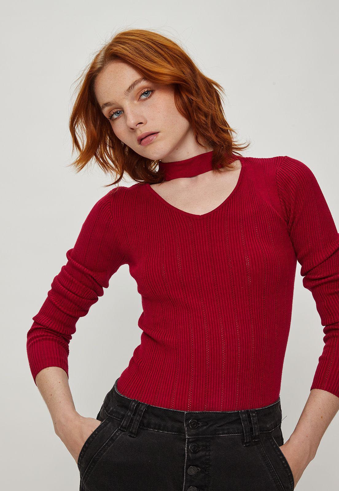 Sweater Liso Burdeo iO 18120124056112-0