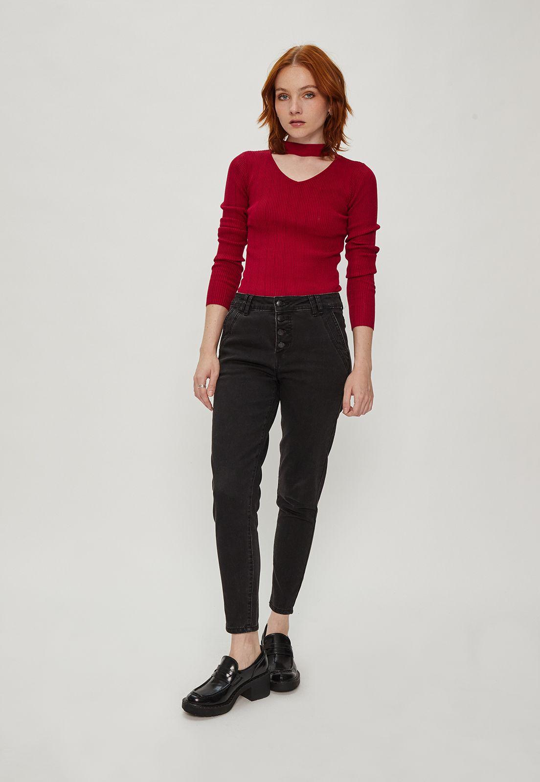 Sweater Liso Burdeo iO 18120124056112-1